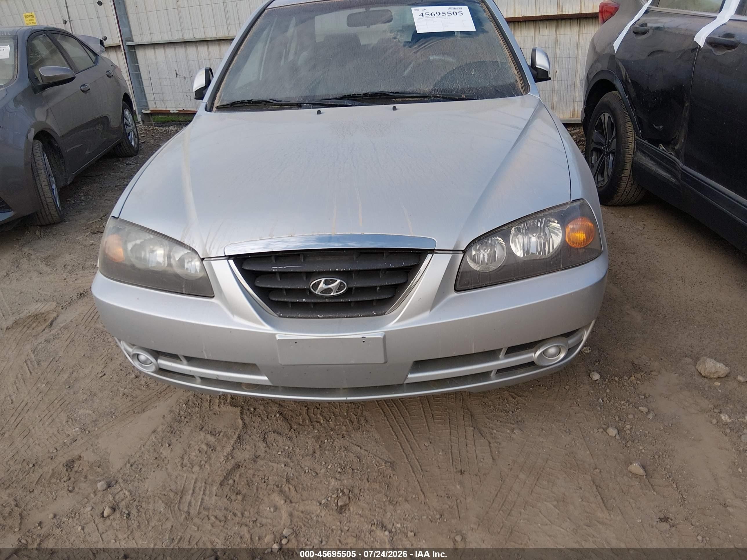 2005 Hyundai Elantra Gls/gt Silver vin: KMHDN46D05U036612
