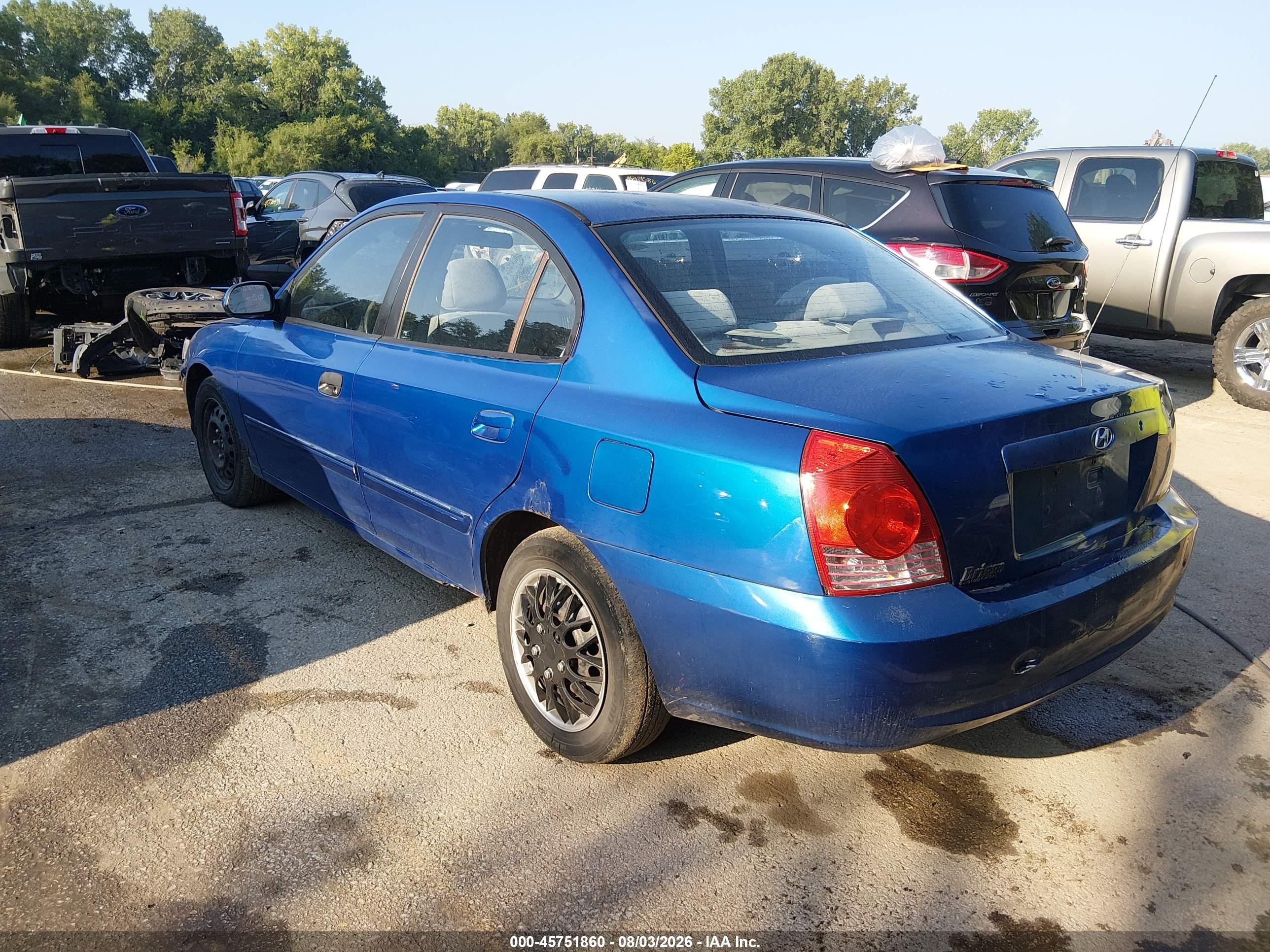 2005 Hyundai Elantra Gls/gt Синий vin: KMHDN46D05U043155