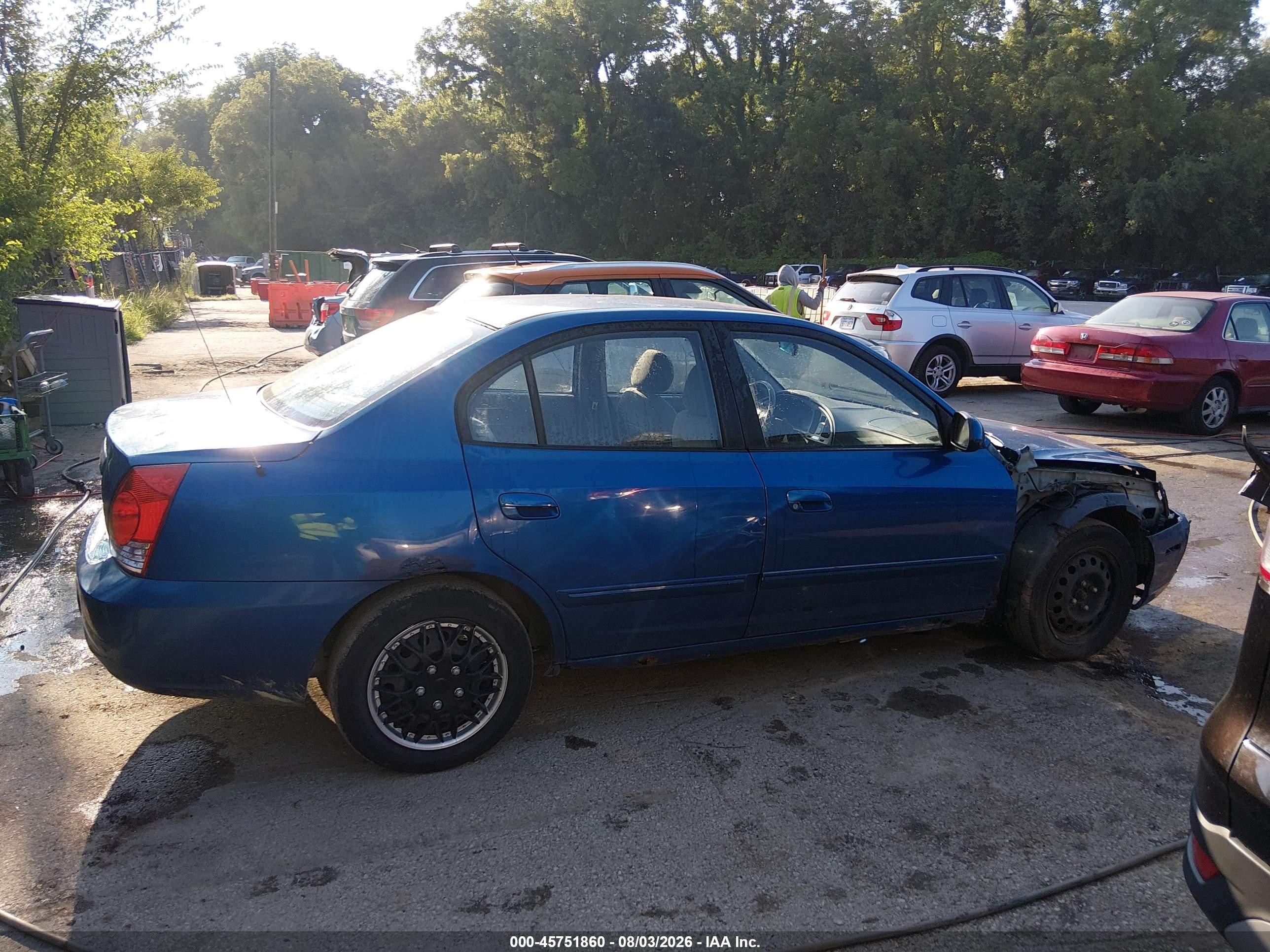 2005 Hyundai Elantra Gls/gt Синий vin: KMHDN46D05U043155