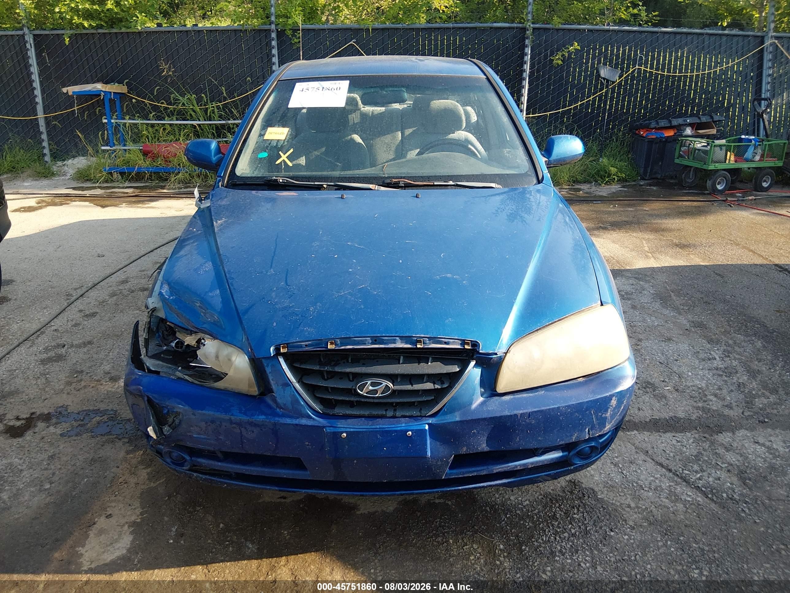 2005 Hyundai Elantra Gls/gt Синий vin: KMHDN46D05U043155