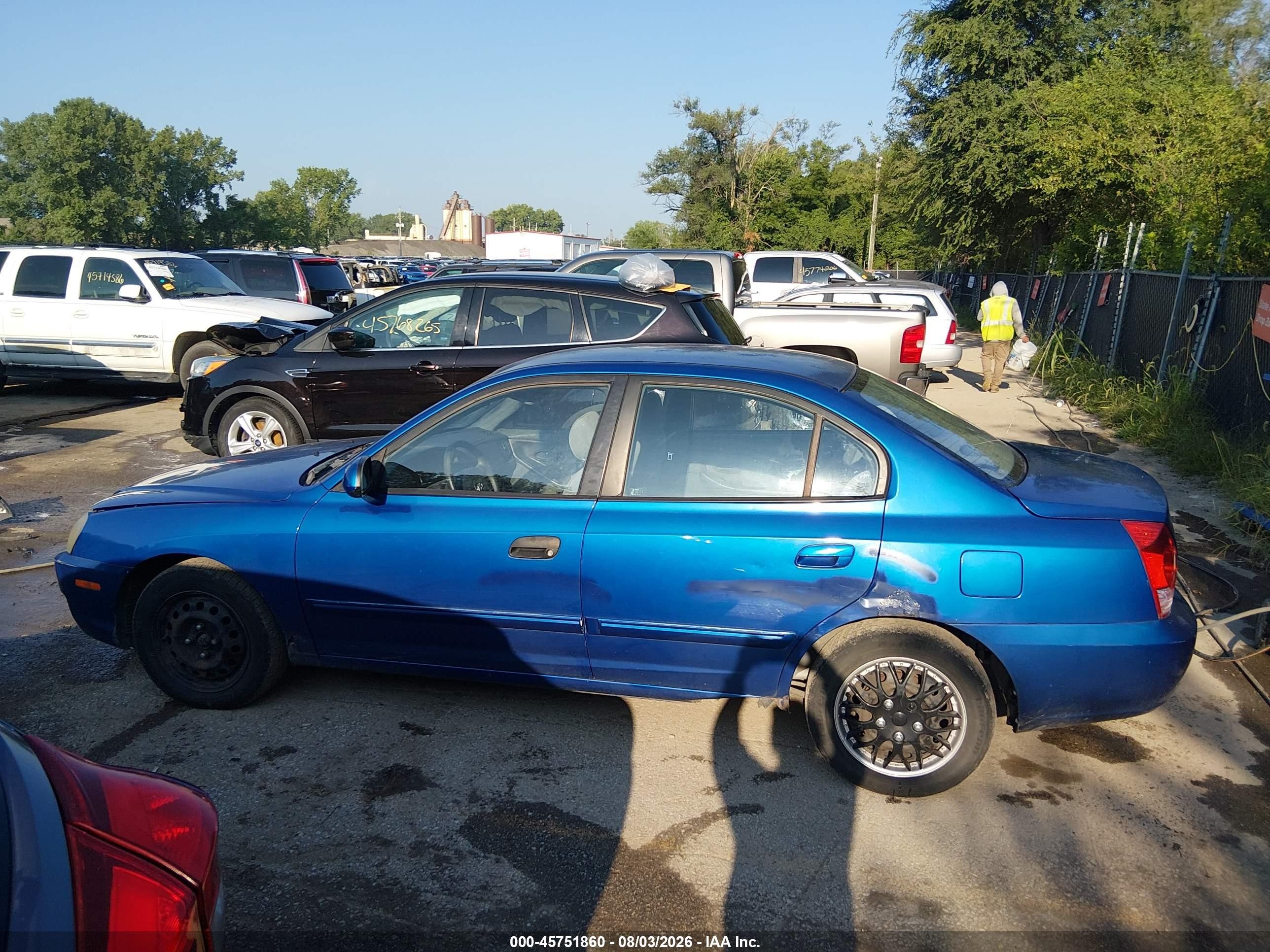 2005 Hyundai Elantra Gls/gt Синий vin: KMHDN46D05U043155