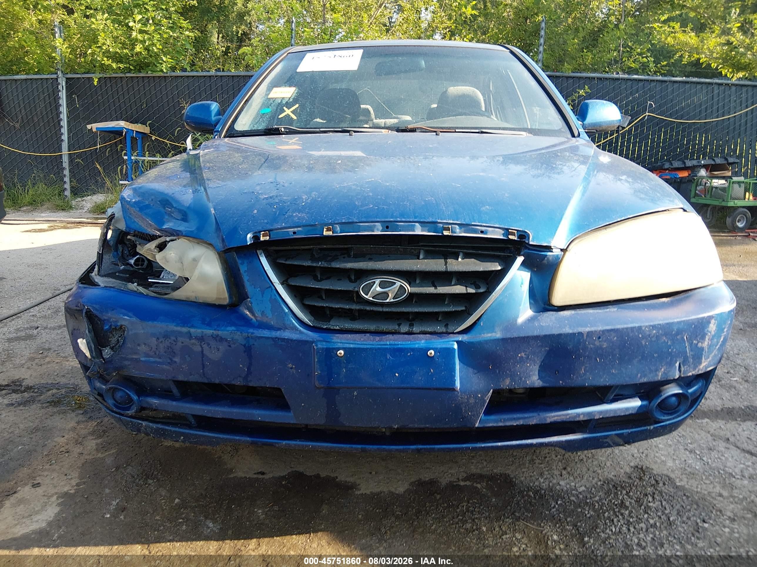 2005 Hyundai Elantra Gls/gt Синий vin: KMHDN46D05U043155