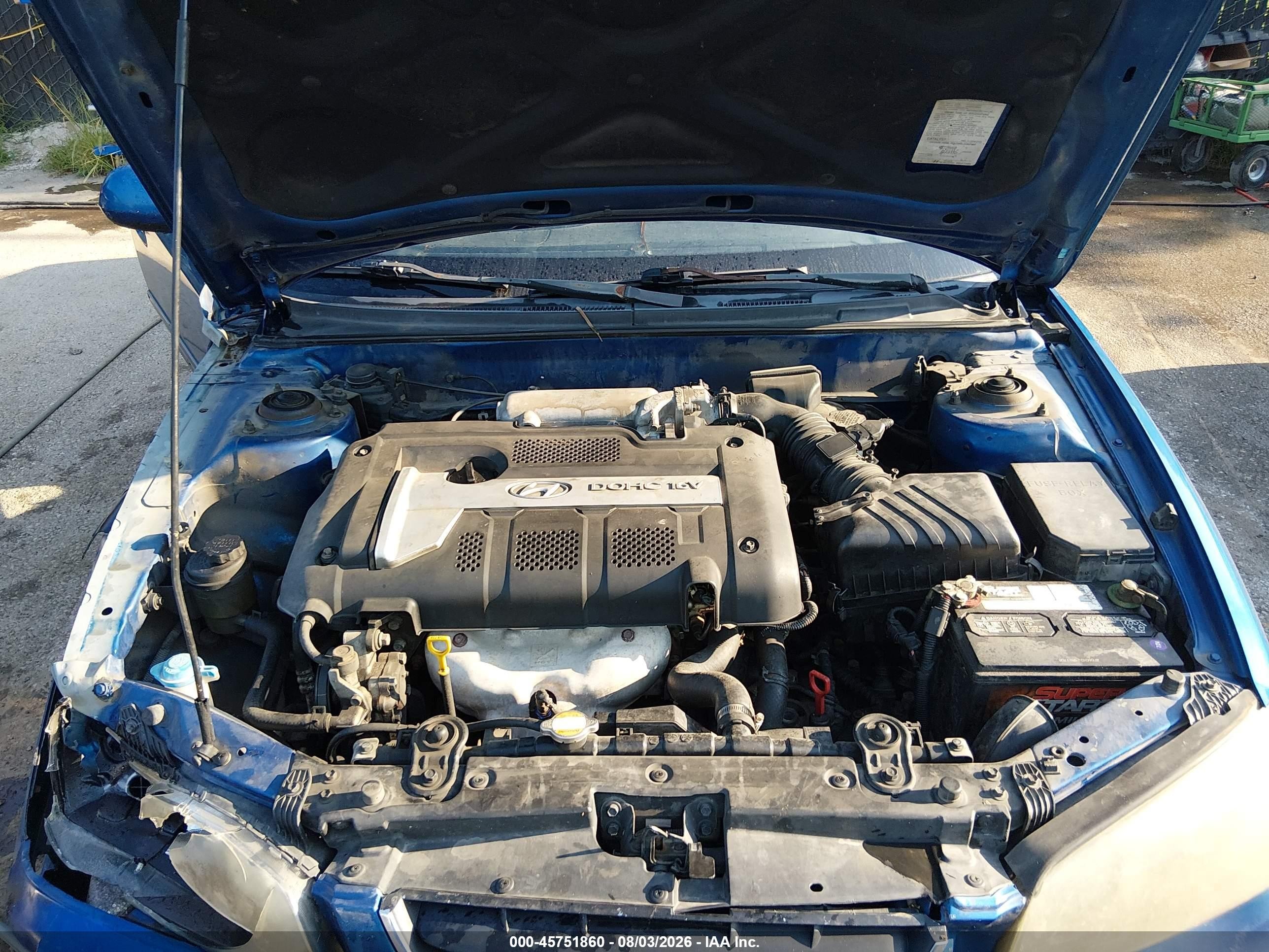 2005 Hyundai Elantra Gls/gt Синий vin: KMHDN46D05U043155