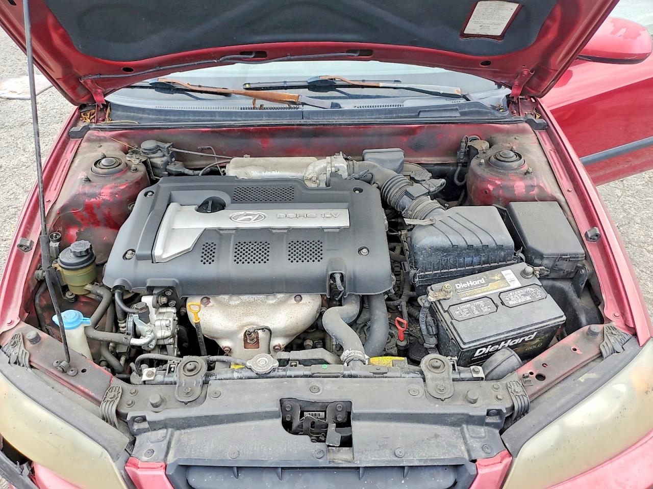 2005 Hyundai Elantra Gls Red vin: KMHDN46D05U084353