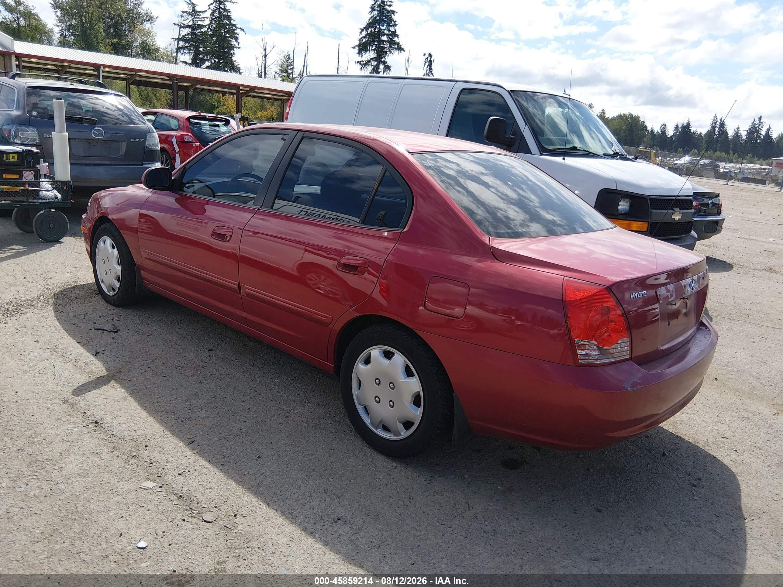 2005 Hyundai Elantra Gls/gt Red vin: KMHDN46D05U964467