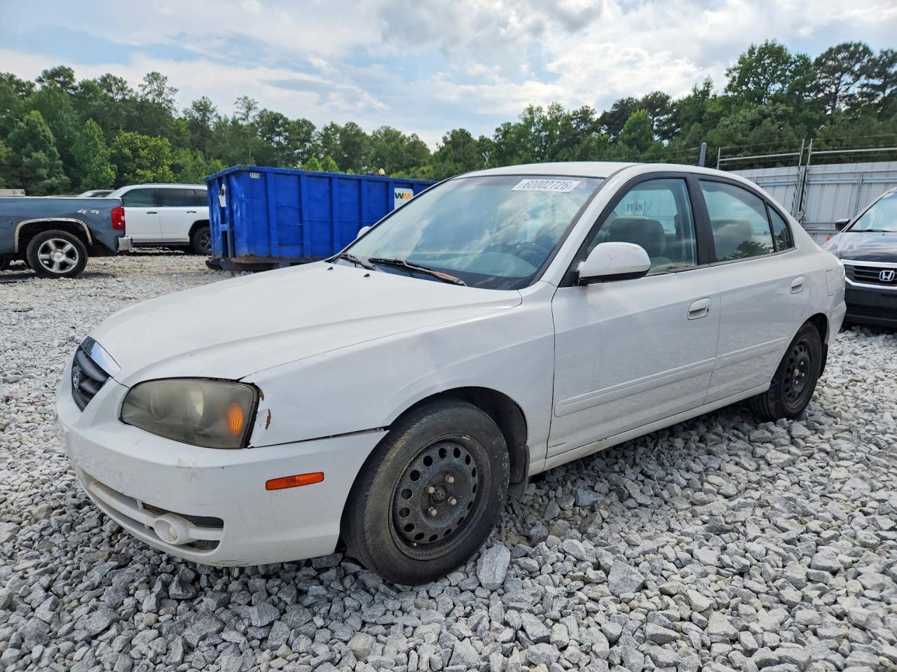 2005 Hyundai Elantra Gls White vin: KMHDN46D05U973377