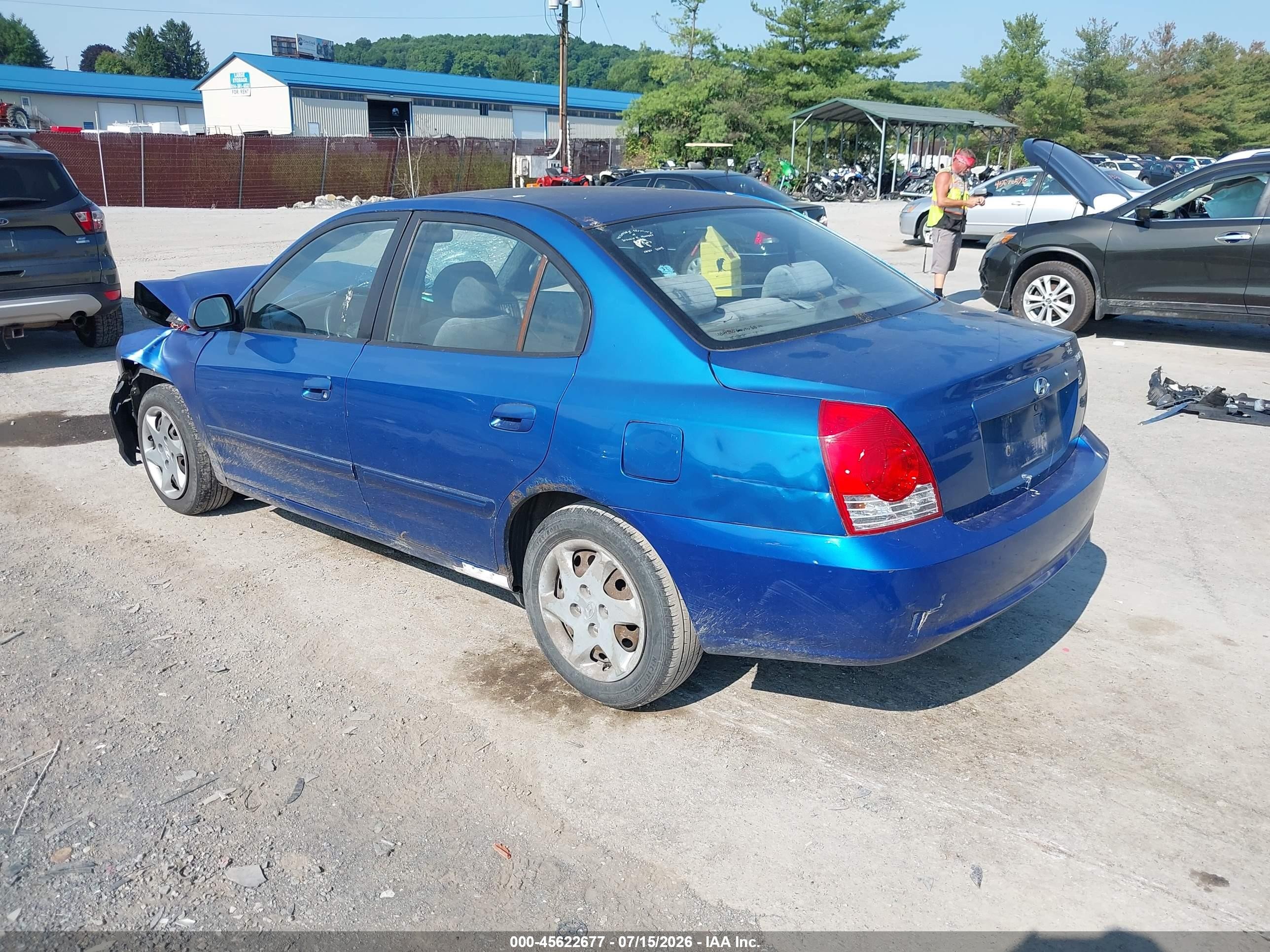 2006 Hyundai Elantra Gls/limited Blue vin: KMHDN46D06U201642