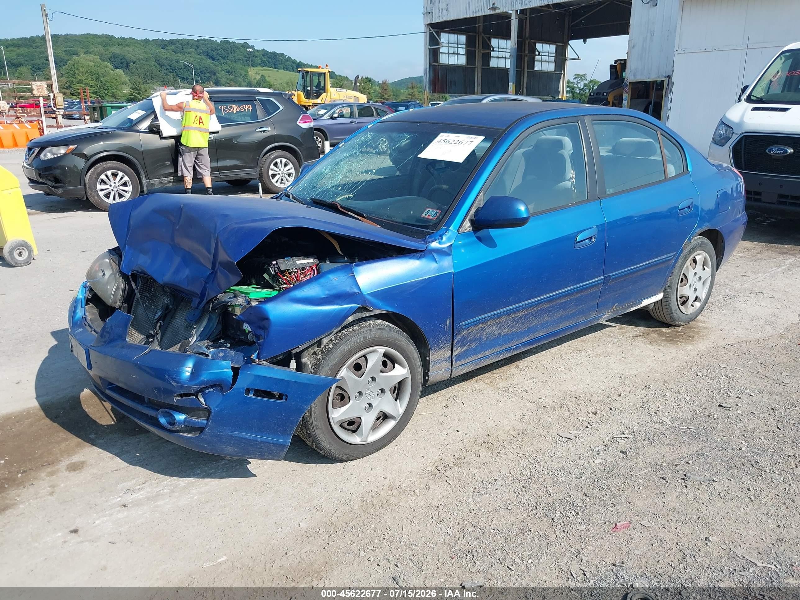 2006 Hyundai Elantra Gls/limited Blue vin: KMHDN46D06U201642
