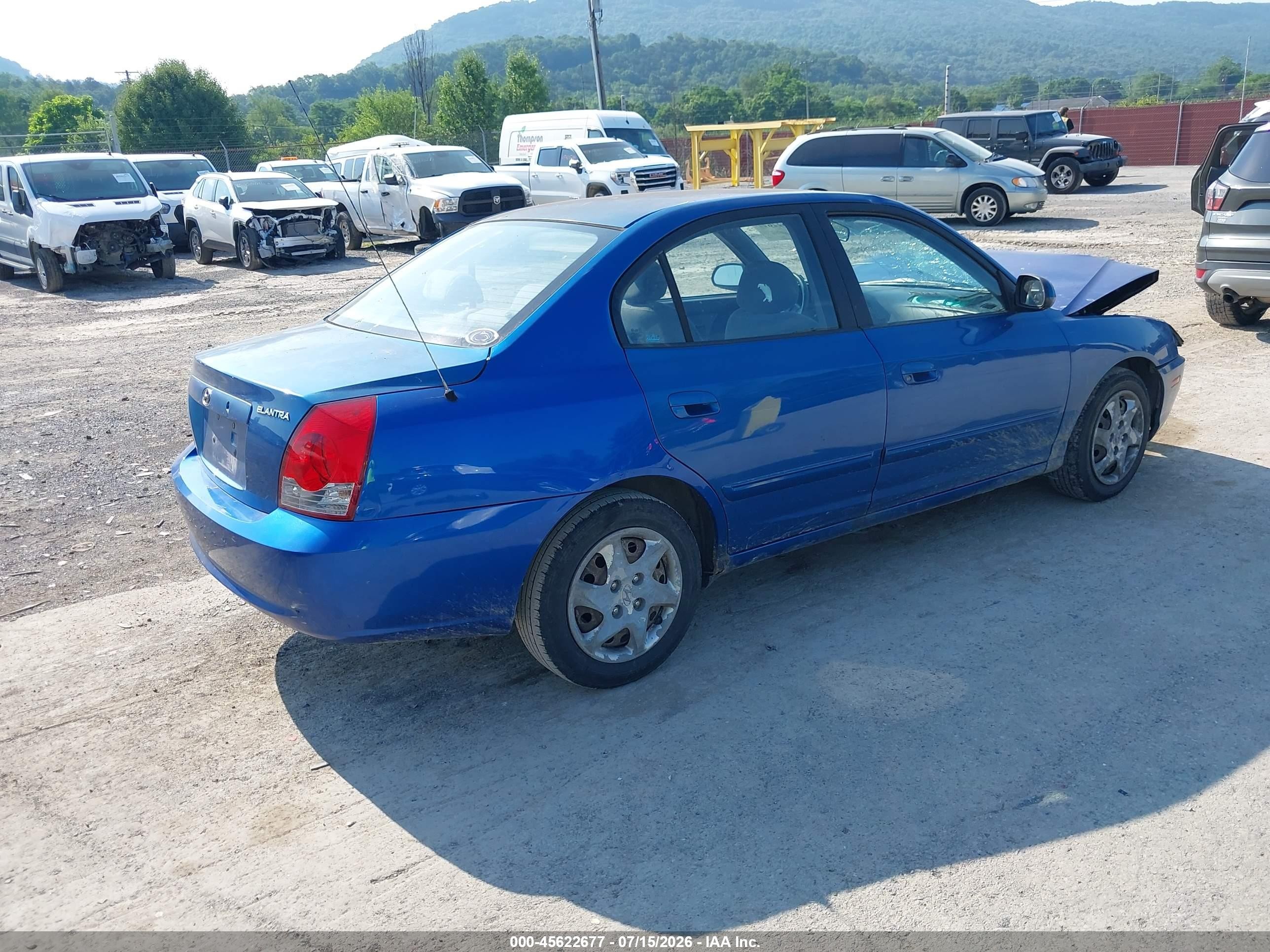 2006 Hyundai Elantra Gls/limited Blue vin: KMHDN46D06U201642