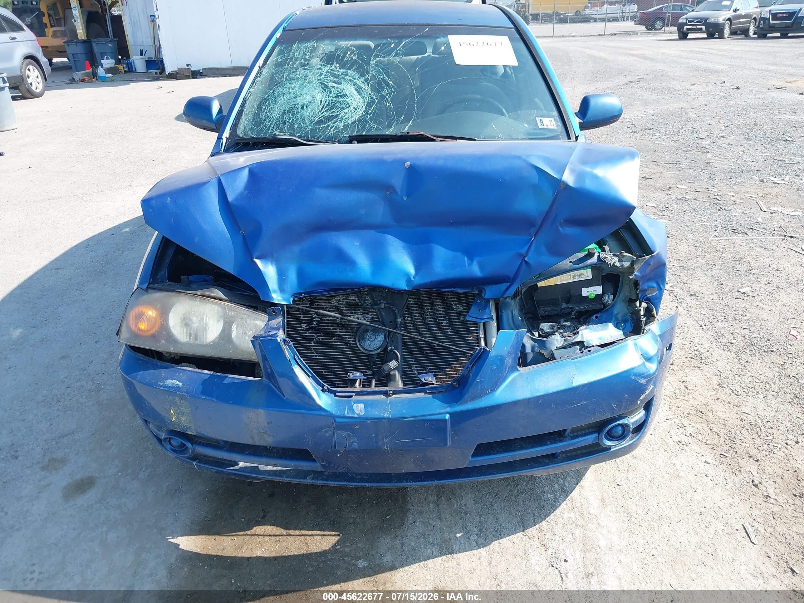 2006 Hyundai Elantra Gls/limited Blue vin: KMHDN46D06U201642