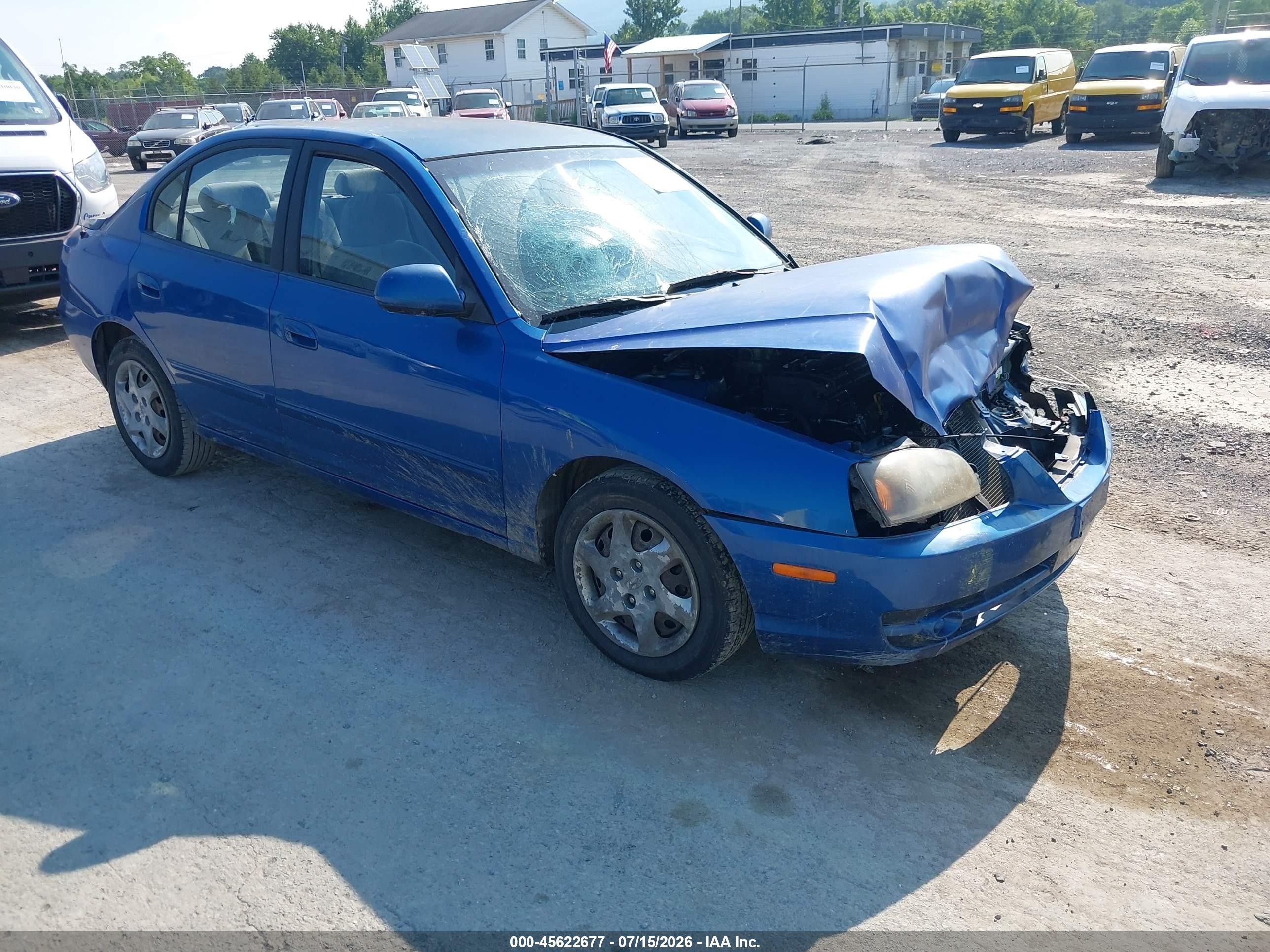 2006 Hyundai Elantra Gls/limited Blue vin: KMHDN46D06U201642