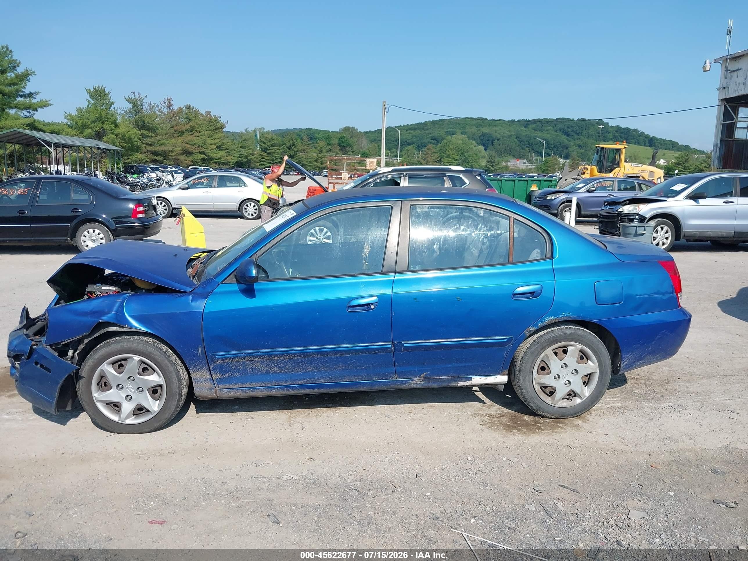 2006 Hyundai Elantra Gls/limited Blue vin: KMHDN46D06U201642