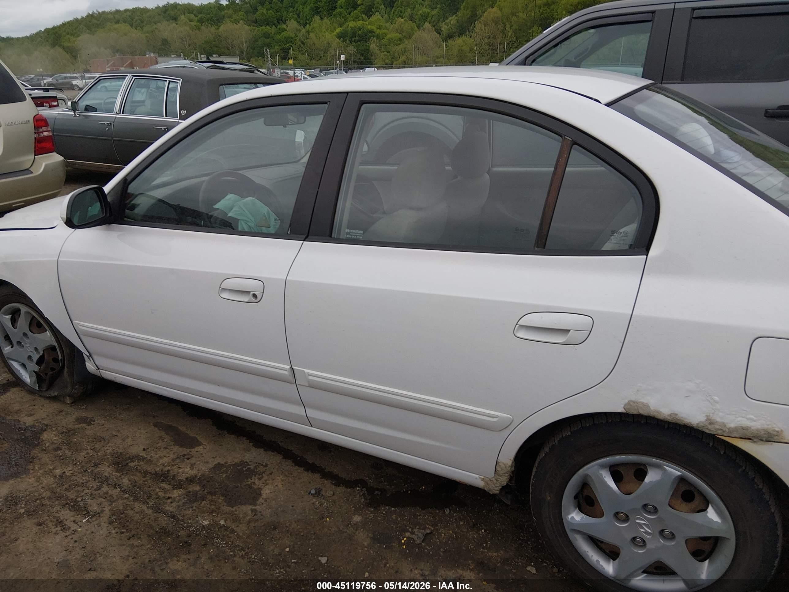 2006 Hyundai Elantra Gls/limited Белый vin: KMHDN46D06U239856