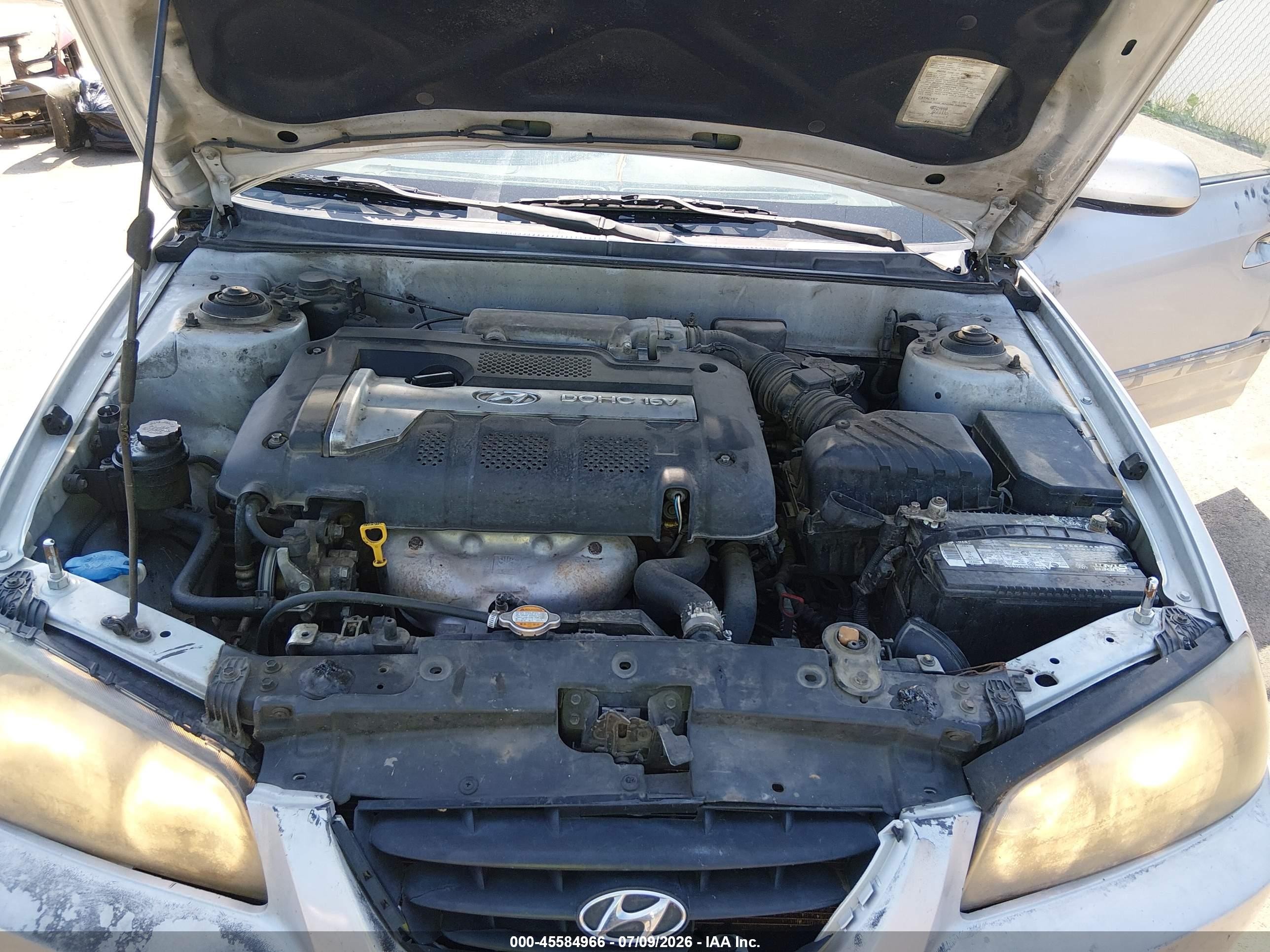 2006 Hyundai Elantra Gls/limited Silver vin: KMHDN46D06U295411