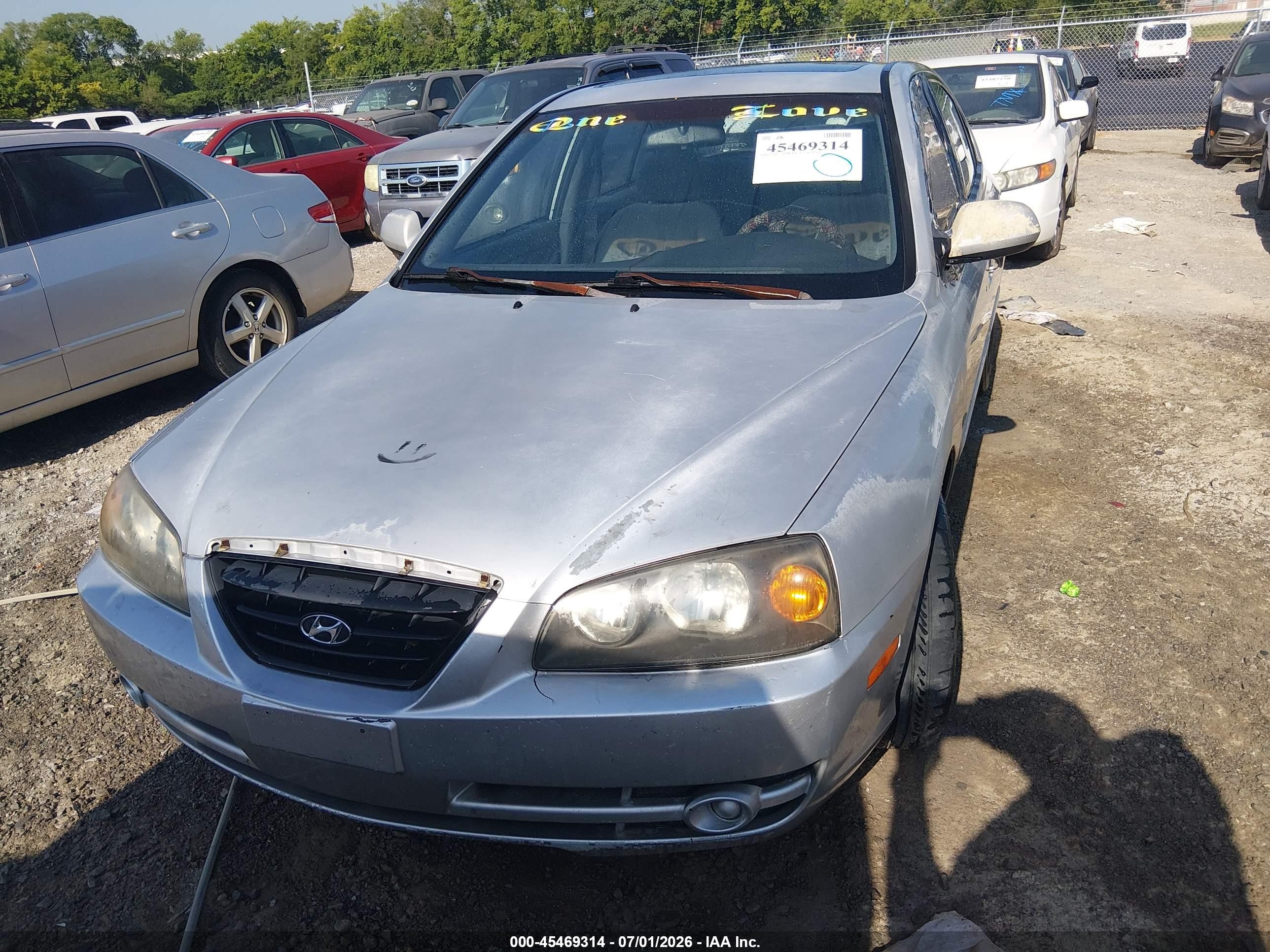 2005 Hyundai Elantra Gls/gt Silver vin: KMHDN46D15U011282