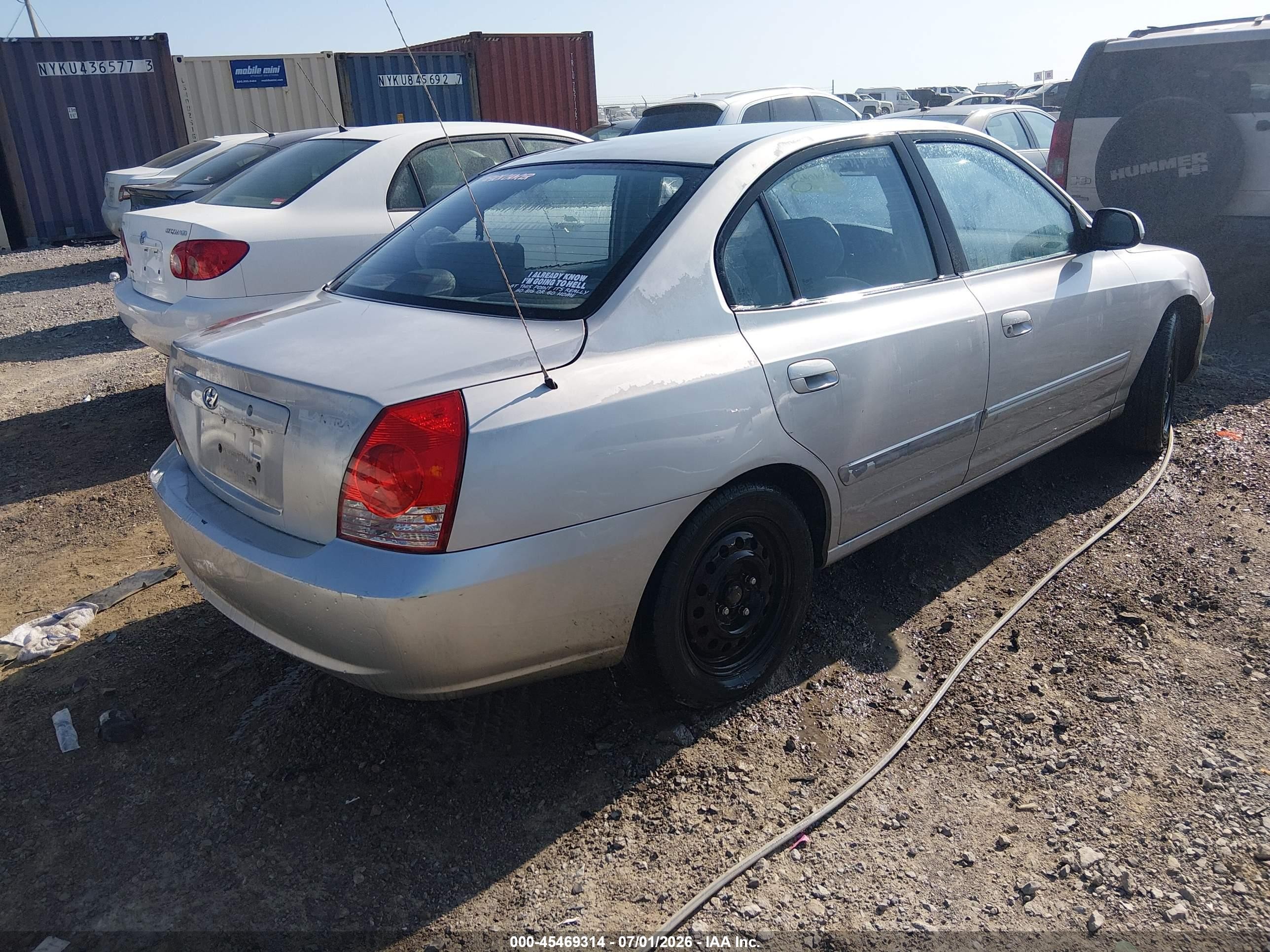 2005 Hyundai Elantra Gls/gt Silver vin: KMHDN46D15U011282