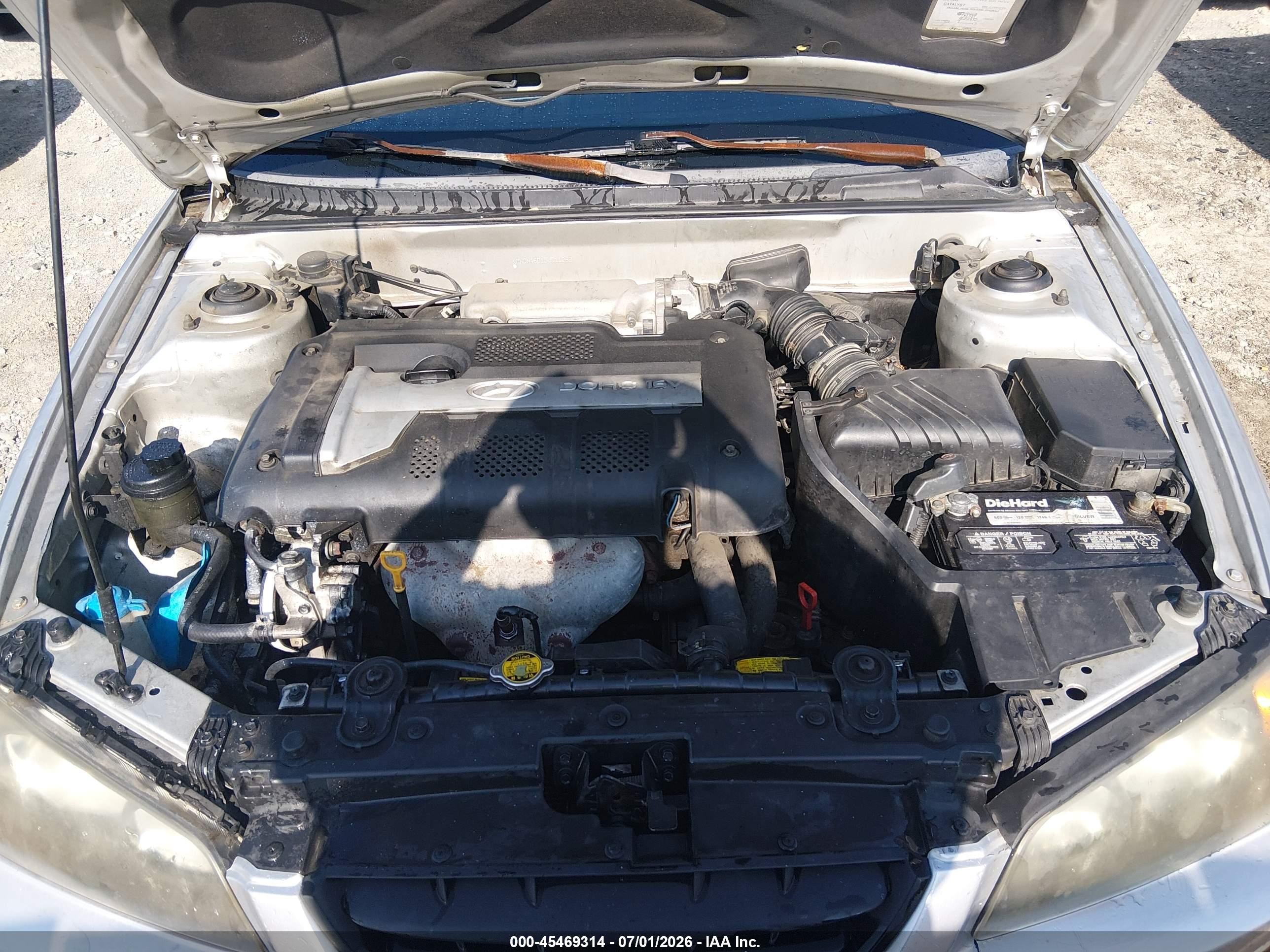 2005 Hyundai Elantra Gls/gt Silver vin: KMHDN46D15U011282