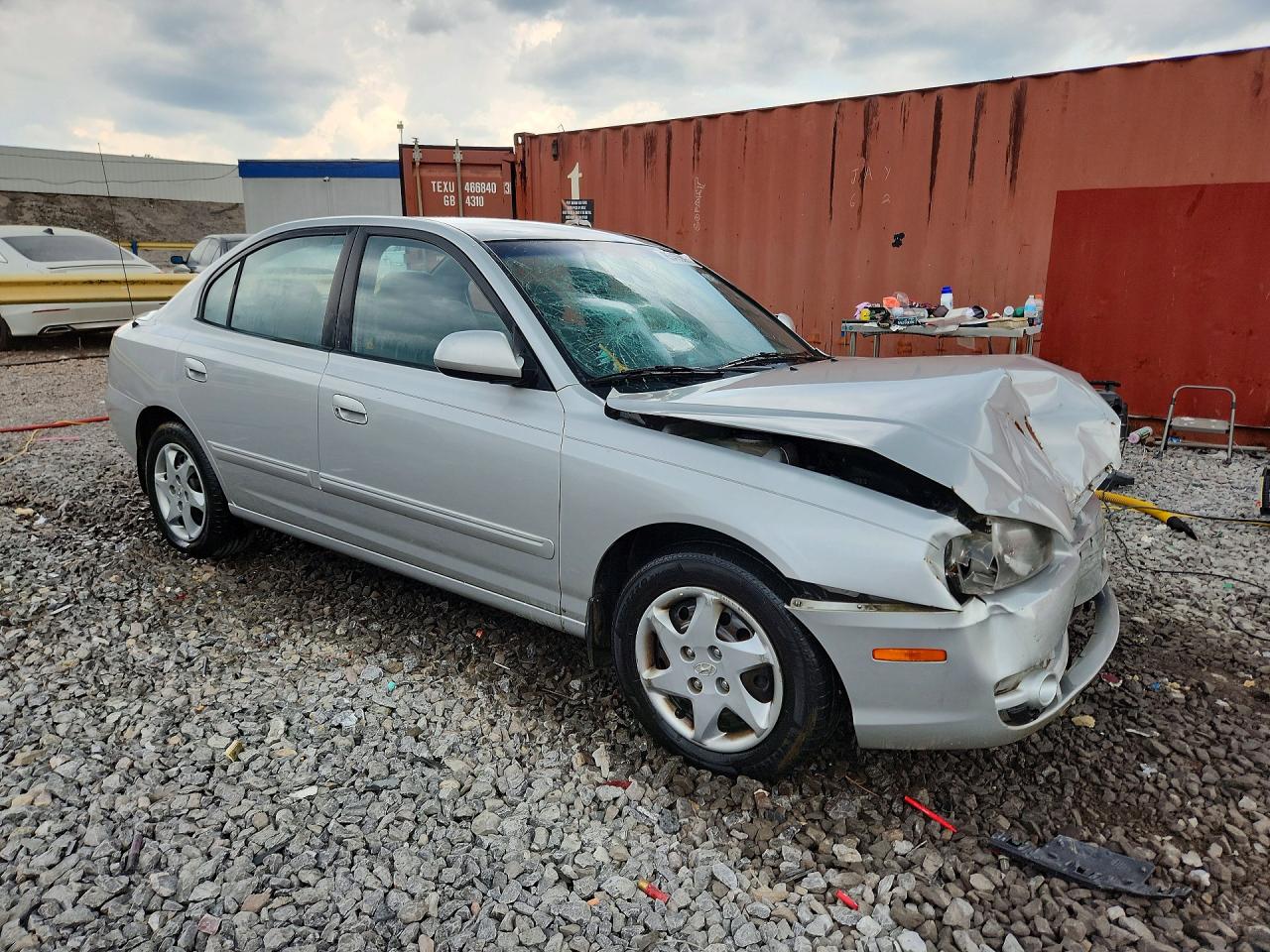 2005 Hyundai Elantra Gls Silver vin: KMHDN46D15U081526