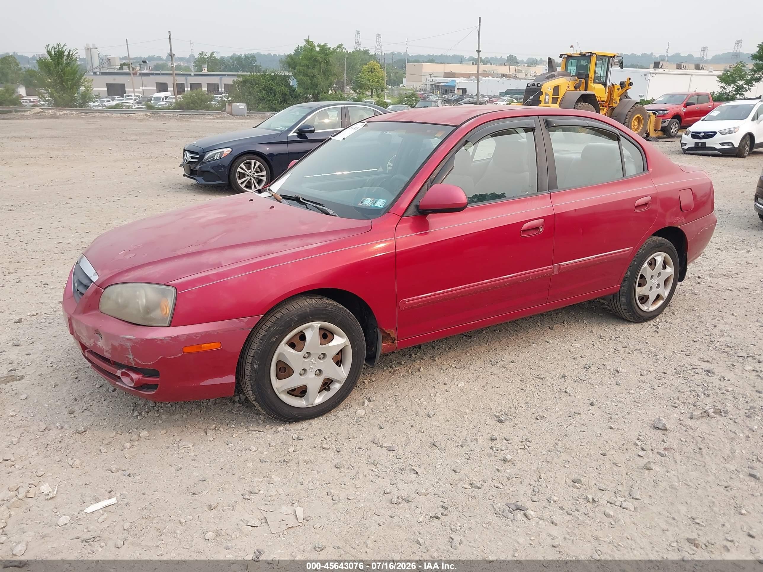 2005 Hyundai Elantra Gls/gt Burgundy vin: KMHDN46D15U974778