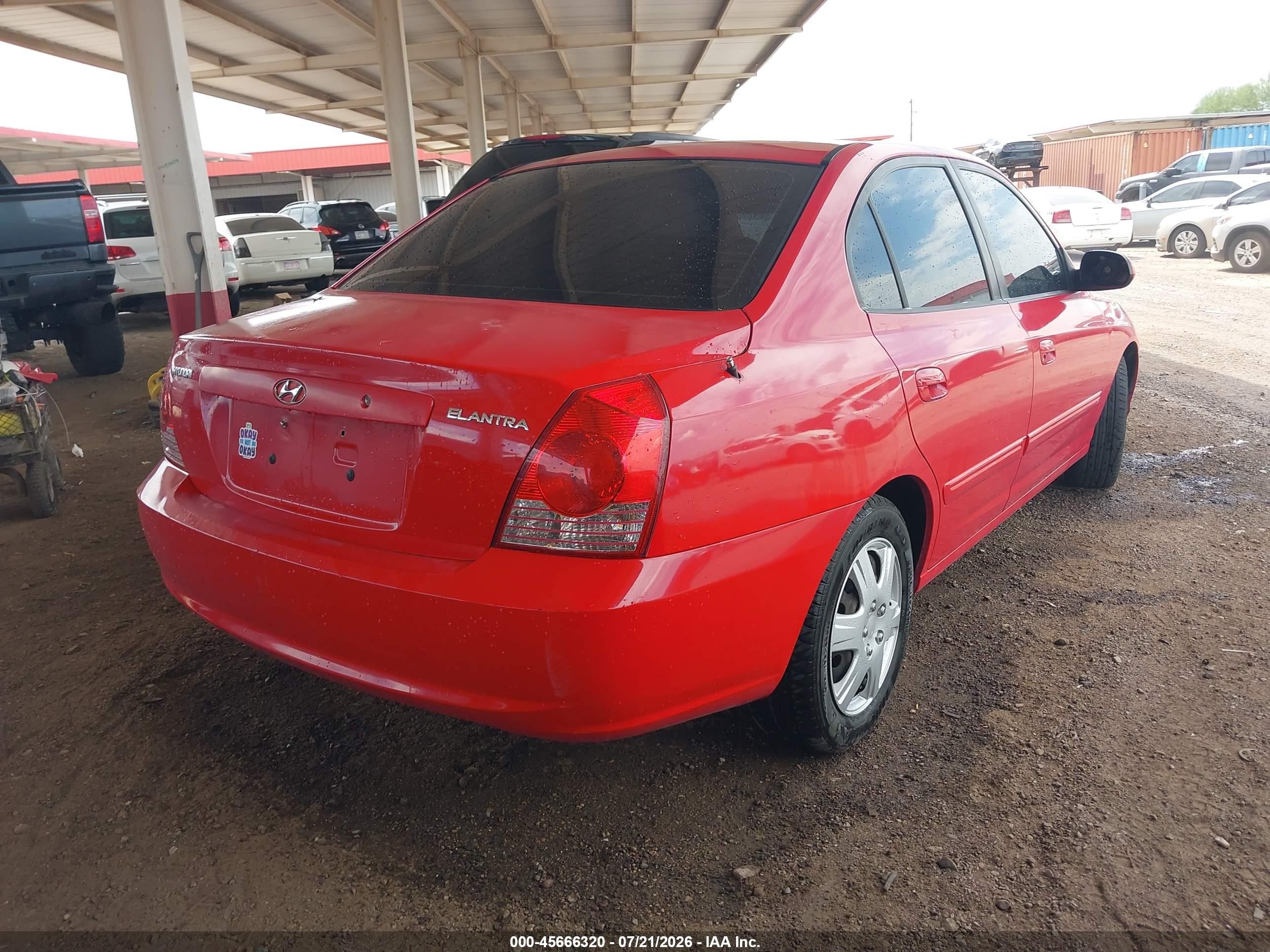 2004 Hyundai Elantra Gls/gt Red vin: KMHDN46D24U808283