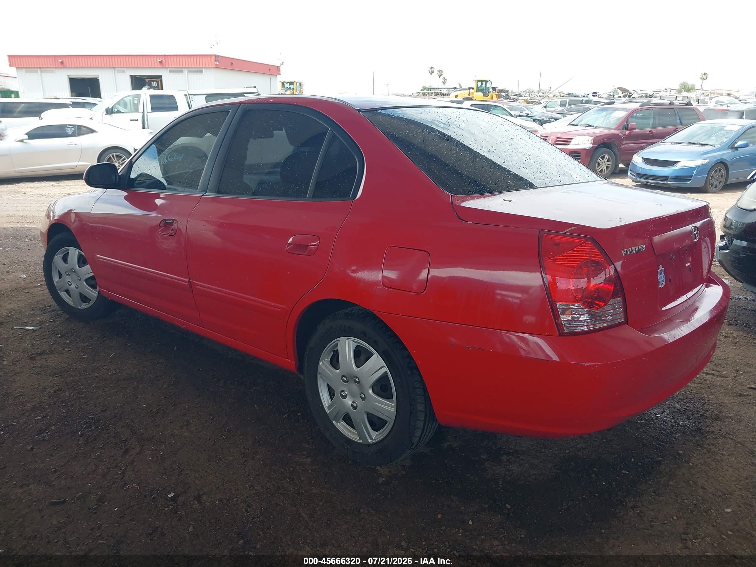 2004 Hyundai Elantra Gls/gt Red vin: KMHDN46D24U808283