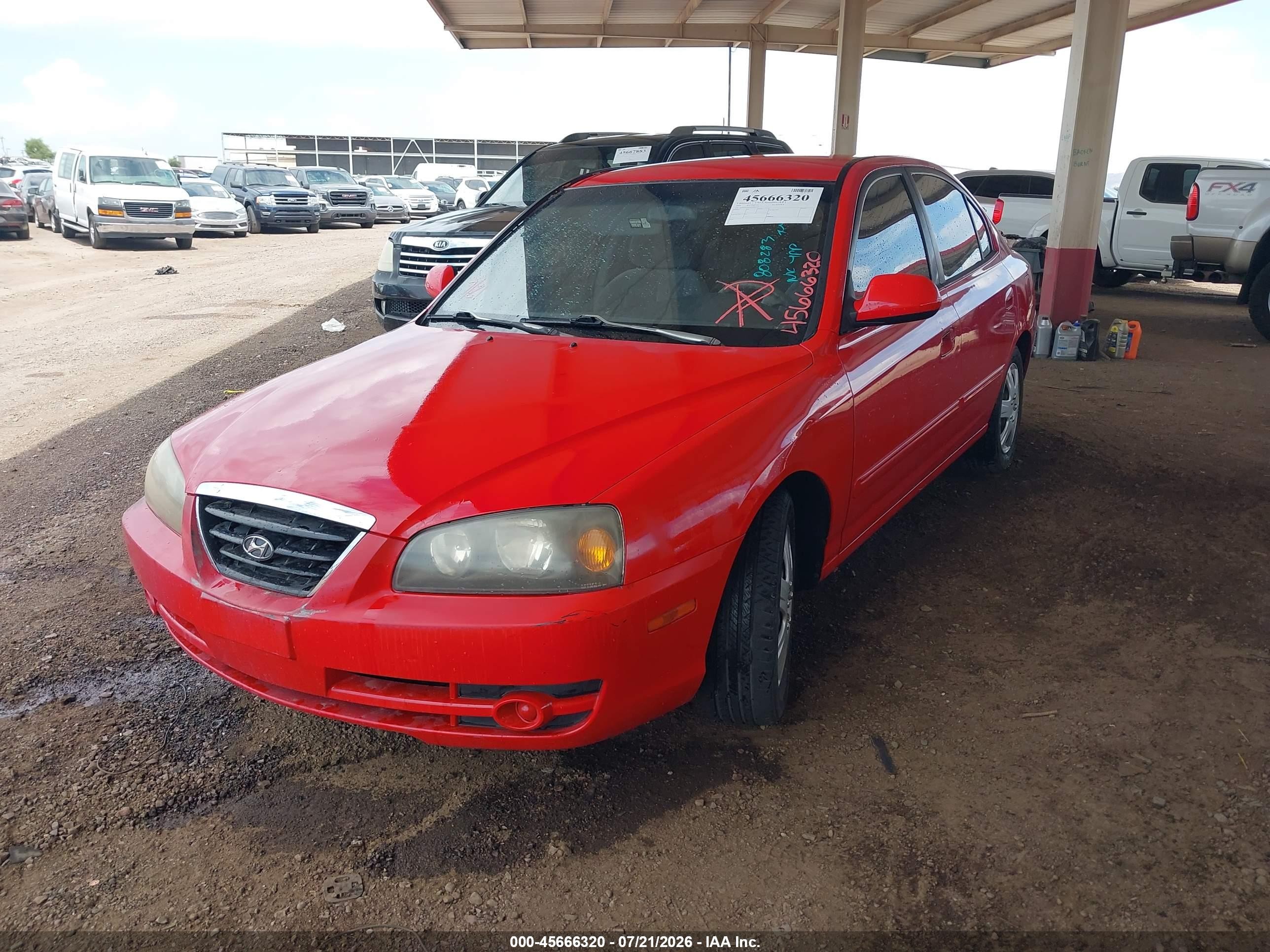 2004 Hyundai Elantra Gls/gt Red vin: KMHDN46D24U808283