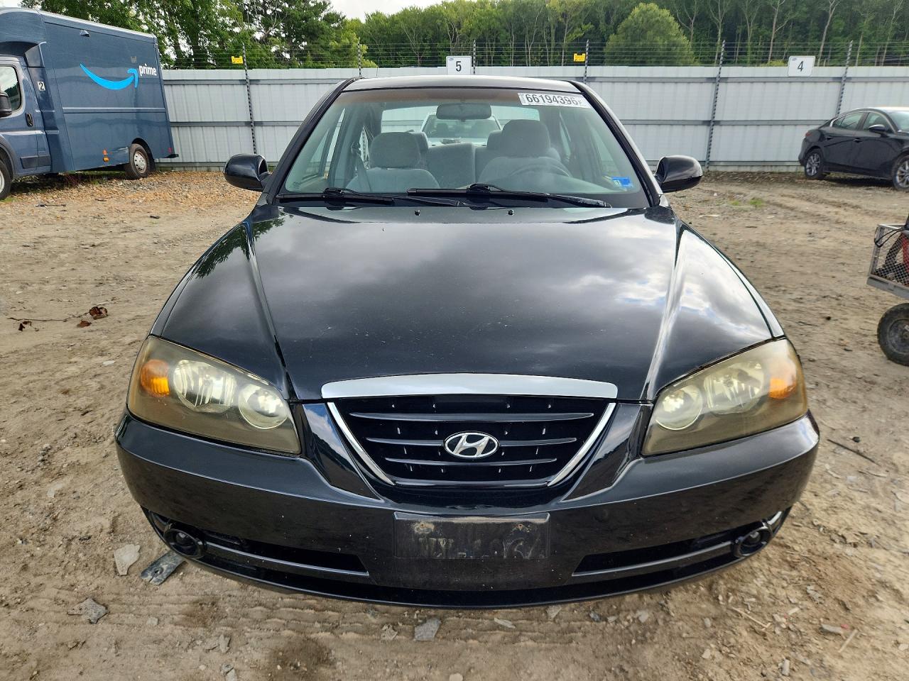 2004 Hyundai Elantra Gls Black vin: KMHDN46D24U808865