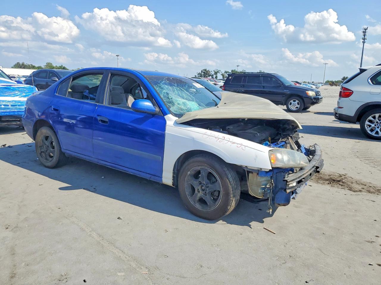 2005 Hyundai Elantra Gls Blue vin: KMHDN46D25U042184