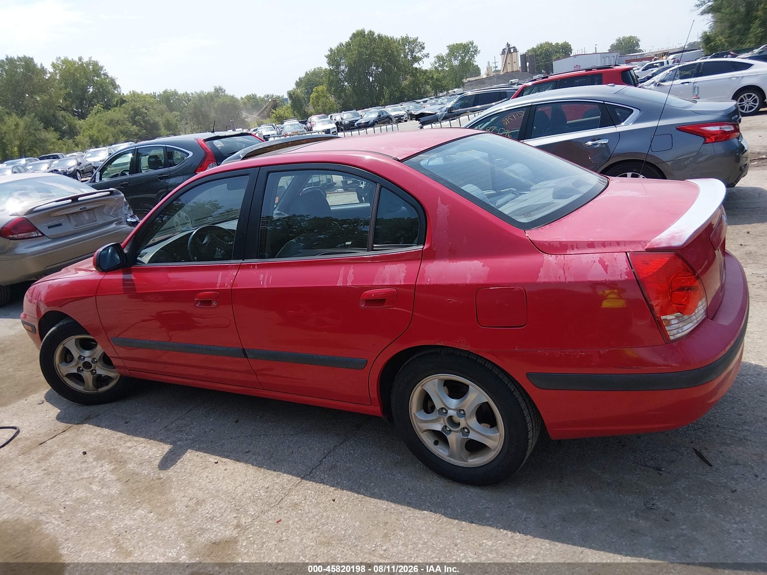 2005 Hyundai Elantra Gls/gt Red vin: KMHDN46D25U164382