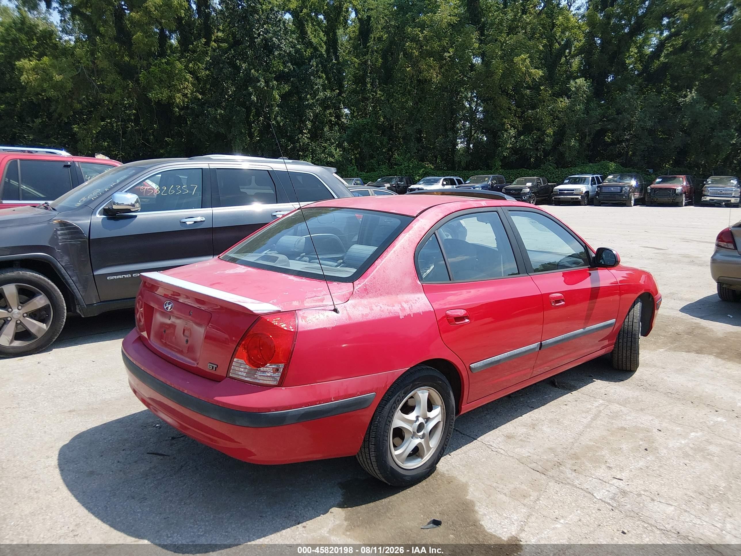 2005 Hyundai Elantra Gls/gt Red vin: KMHDN46D25U164382