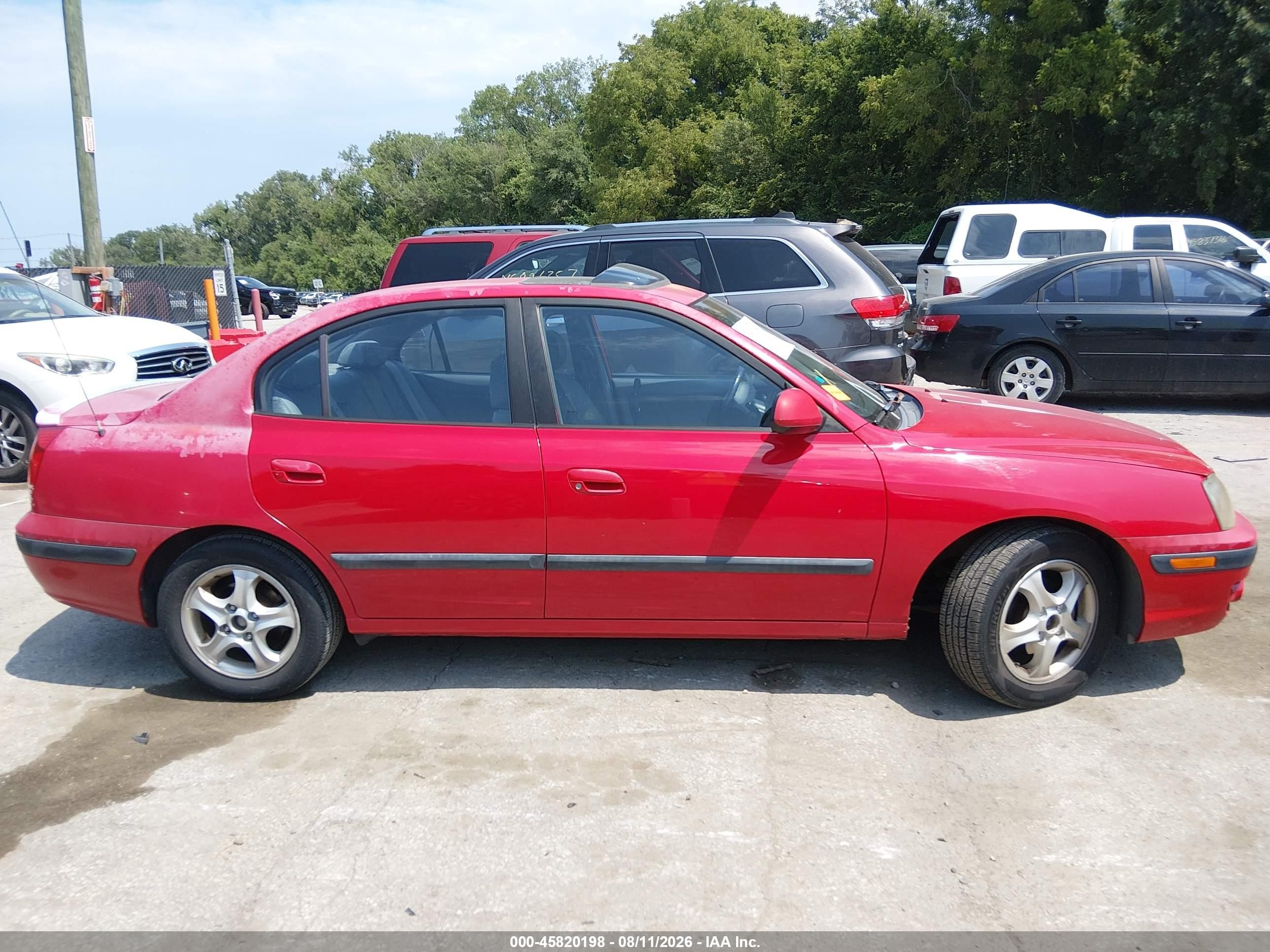 2005 Hyundai Elantra Gls/gt Red vin: KMHDN46D25U164382
