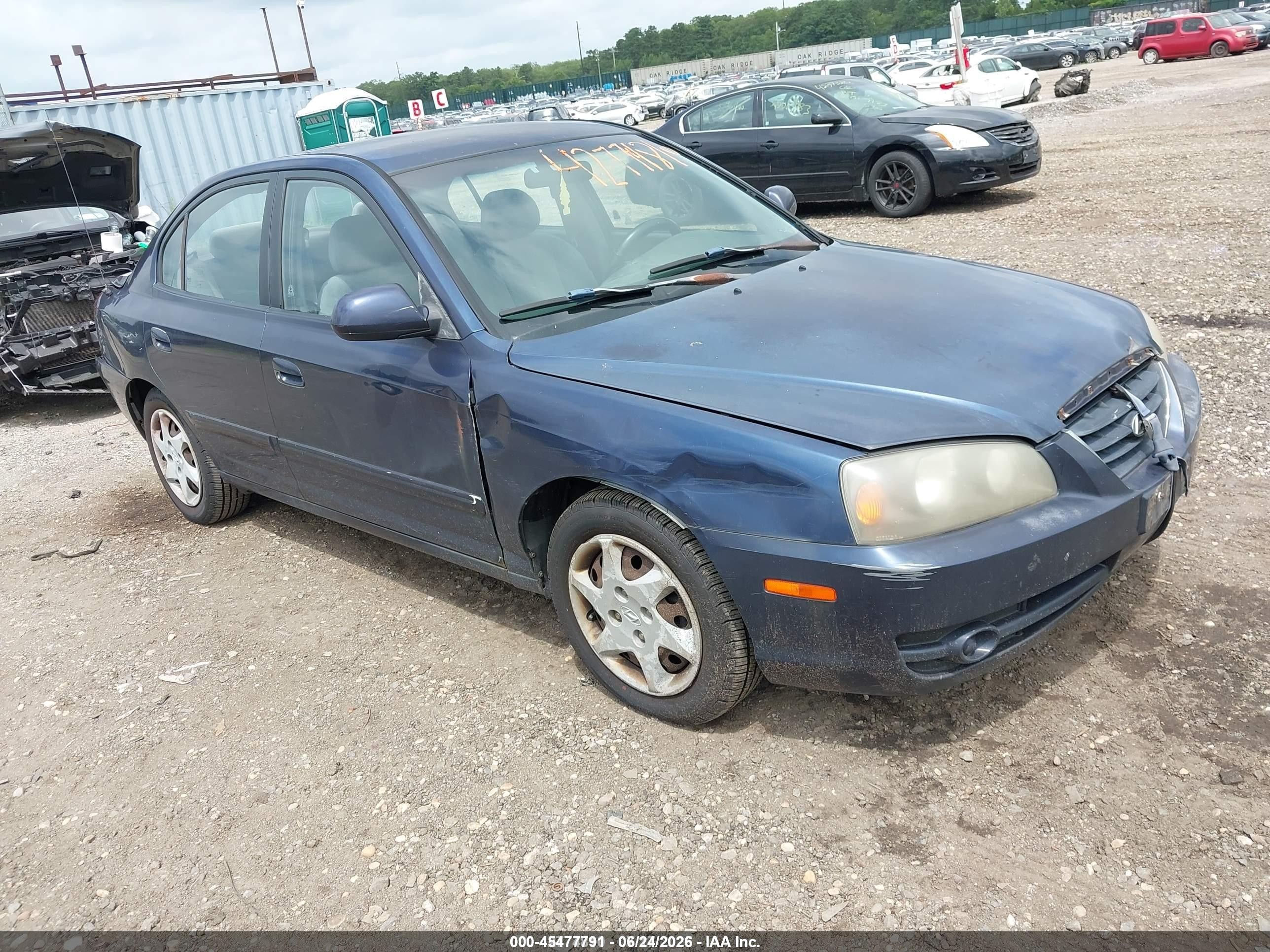 2005 Hyundai Elantra Gls/gt Blue vin: KMHDN46D25U927842
