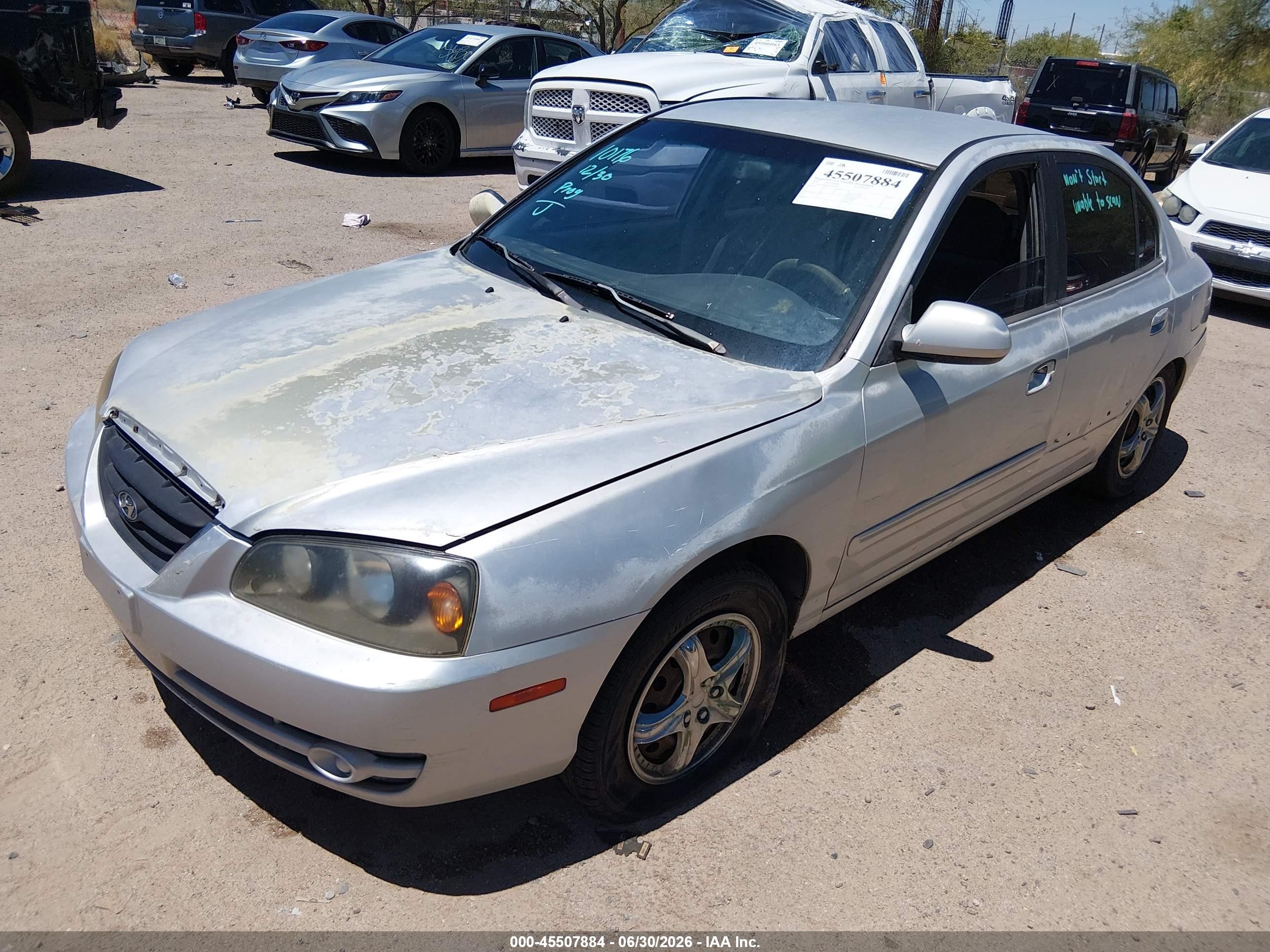 2005 Hyundai Elantra Gls/gt Silver vin: KMHDN46D25U949310
