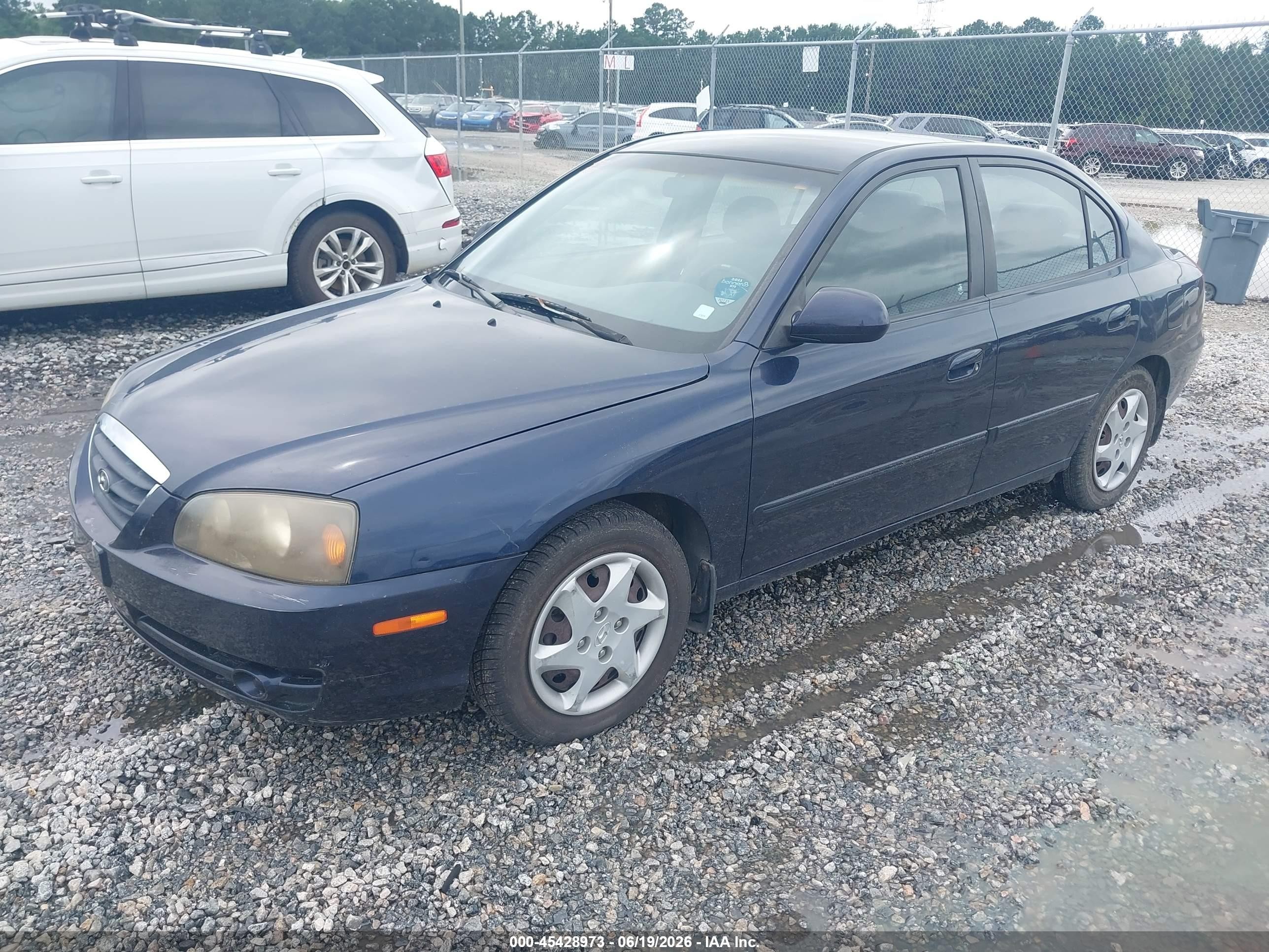 2005 Hyundai Elantra Gls/gt Dark Blue vin: KMHDN46D25U965653