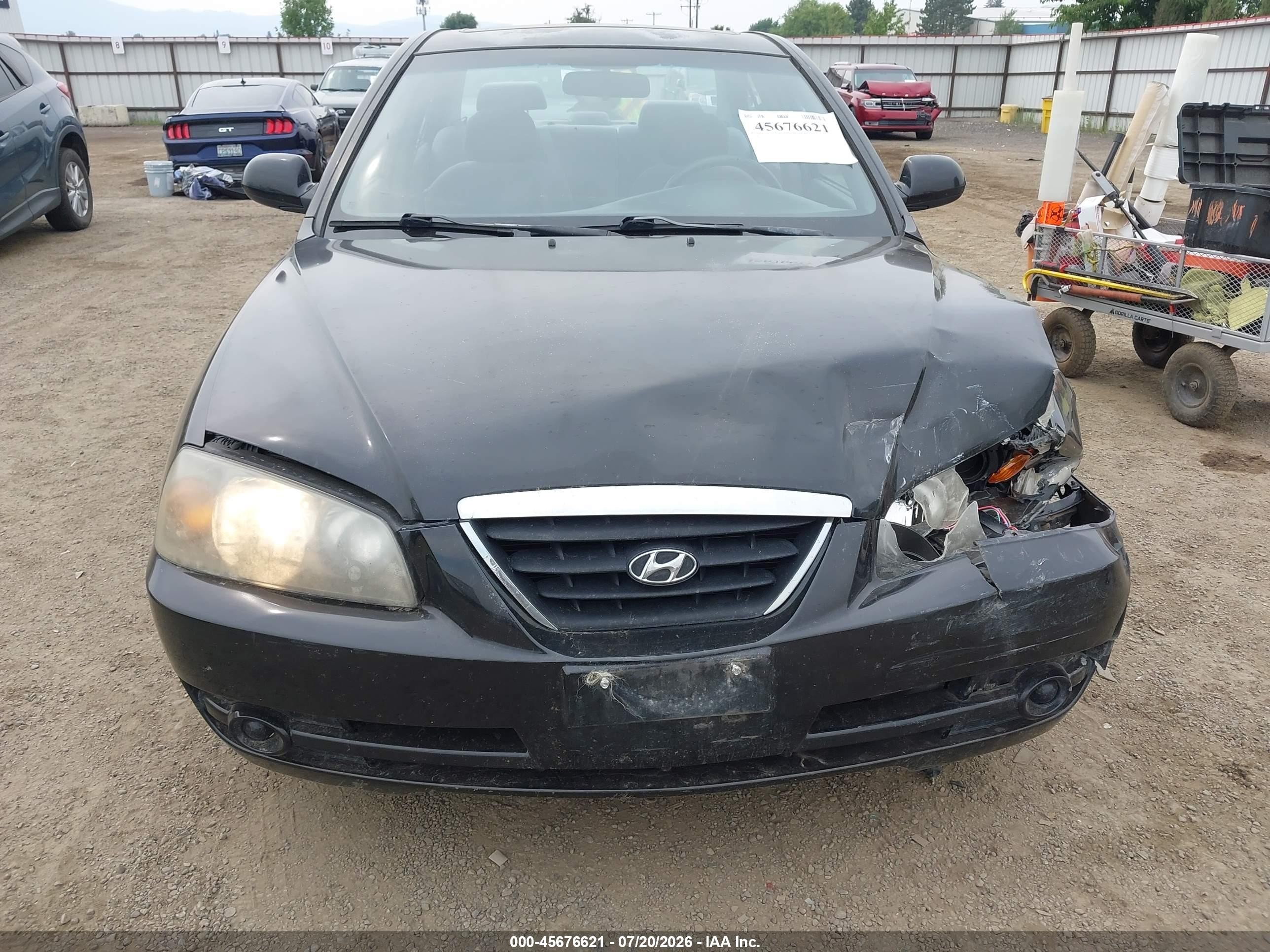 2006 Hyundai Elantra Gls/limited Черный vin: KMHDN46D26U283485