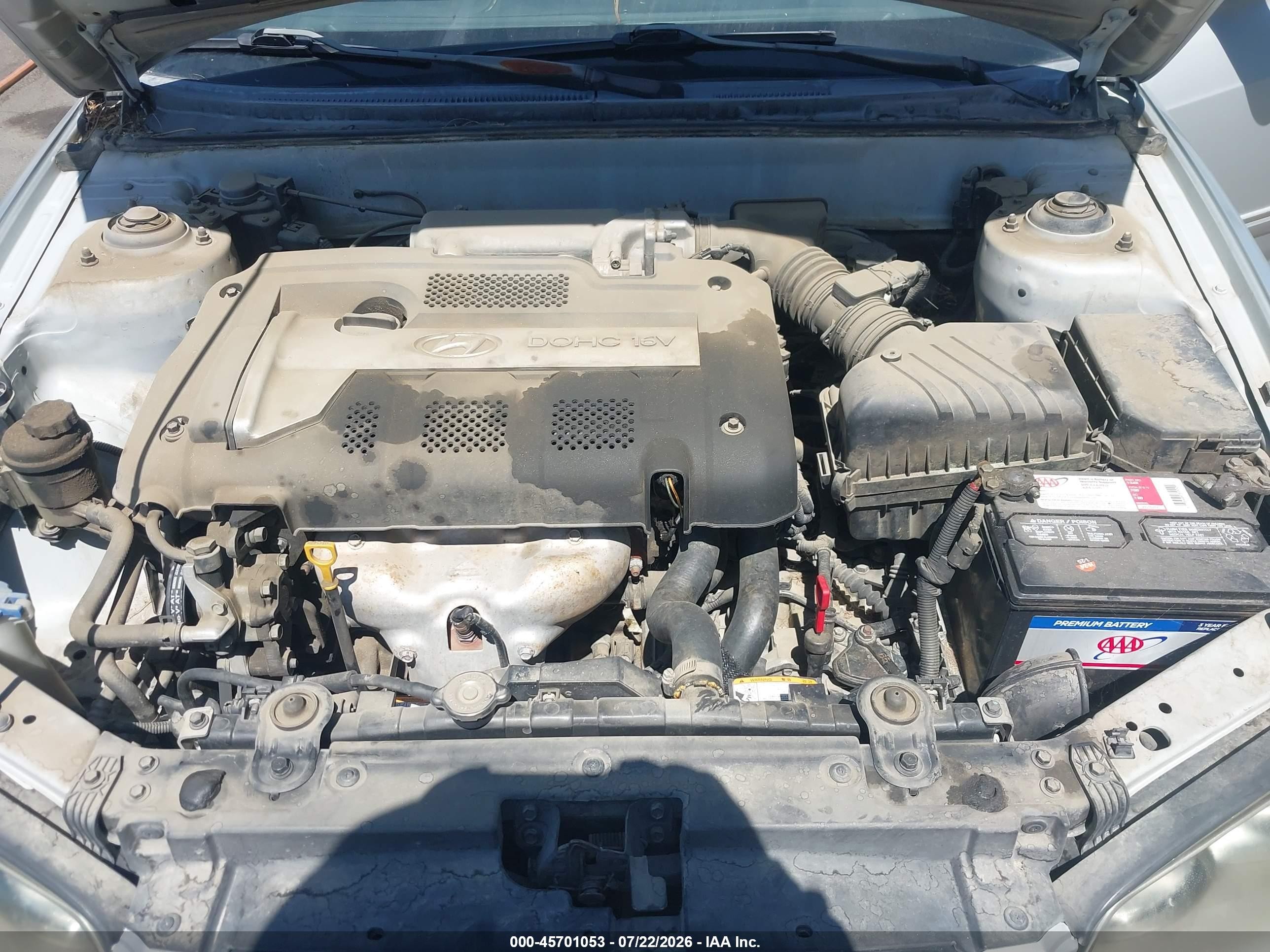 2006 Hyundai Elantra Gls/limited Silver vin: KMHDN46D26U332491