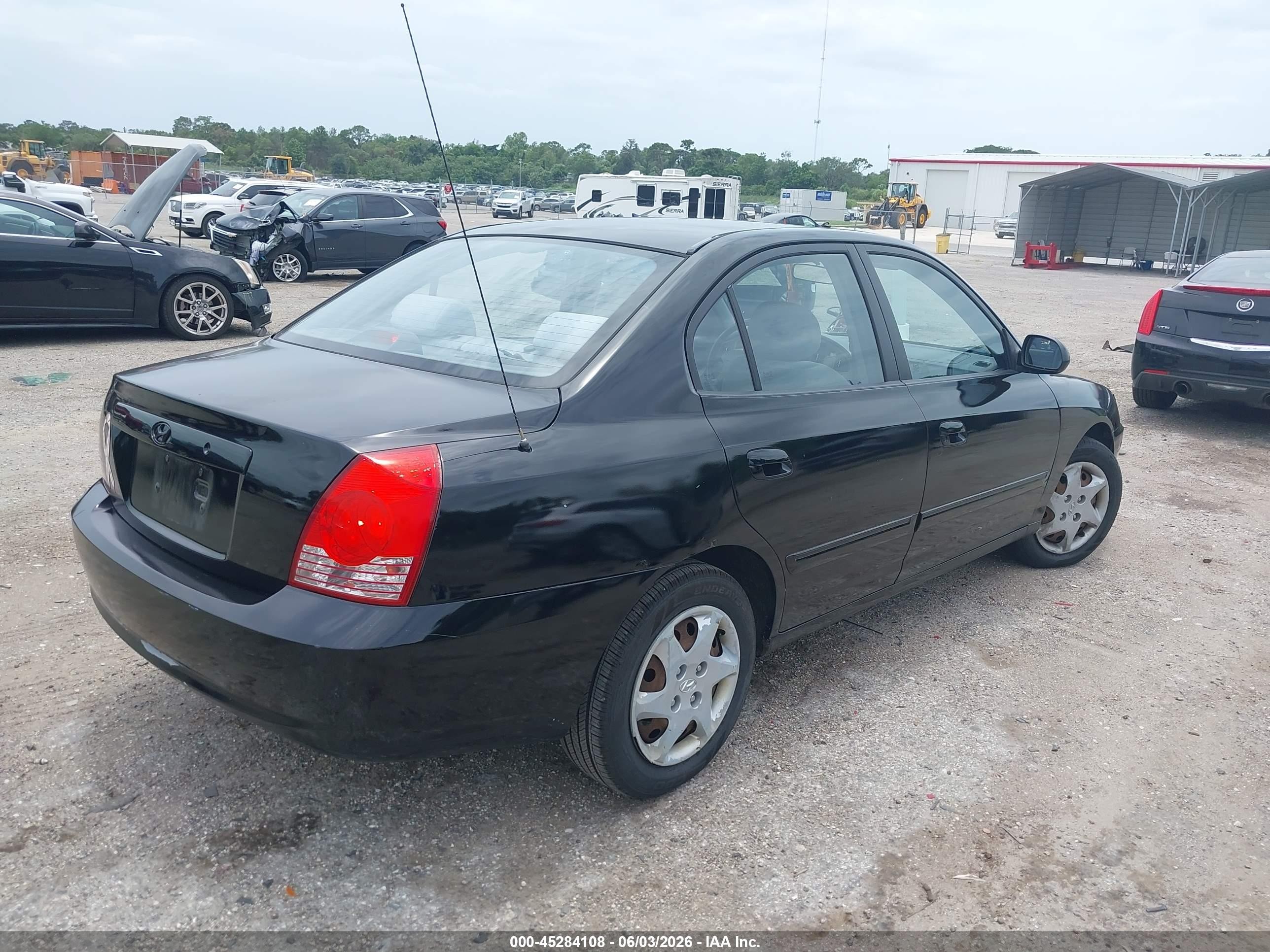 2004 Hyundai Elantra Gls/gt Black vin: KMHDN46D34U755545
