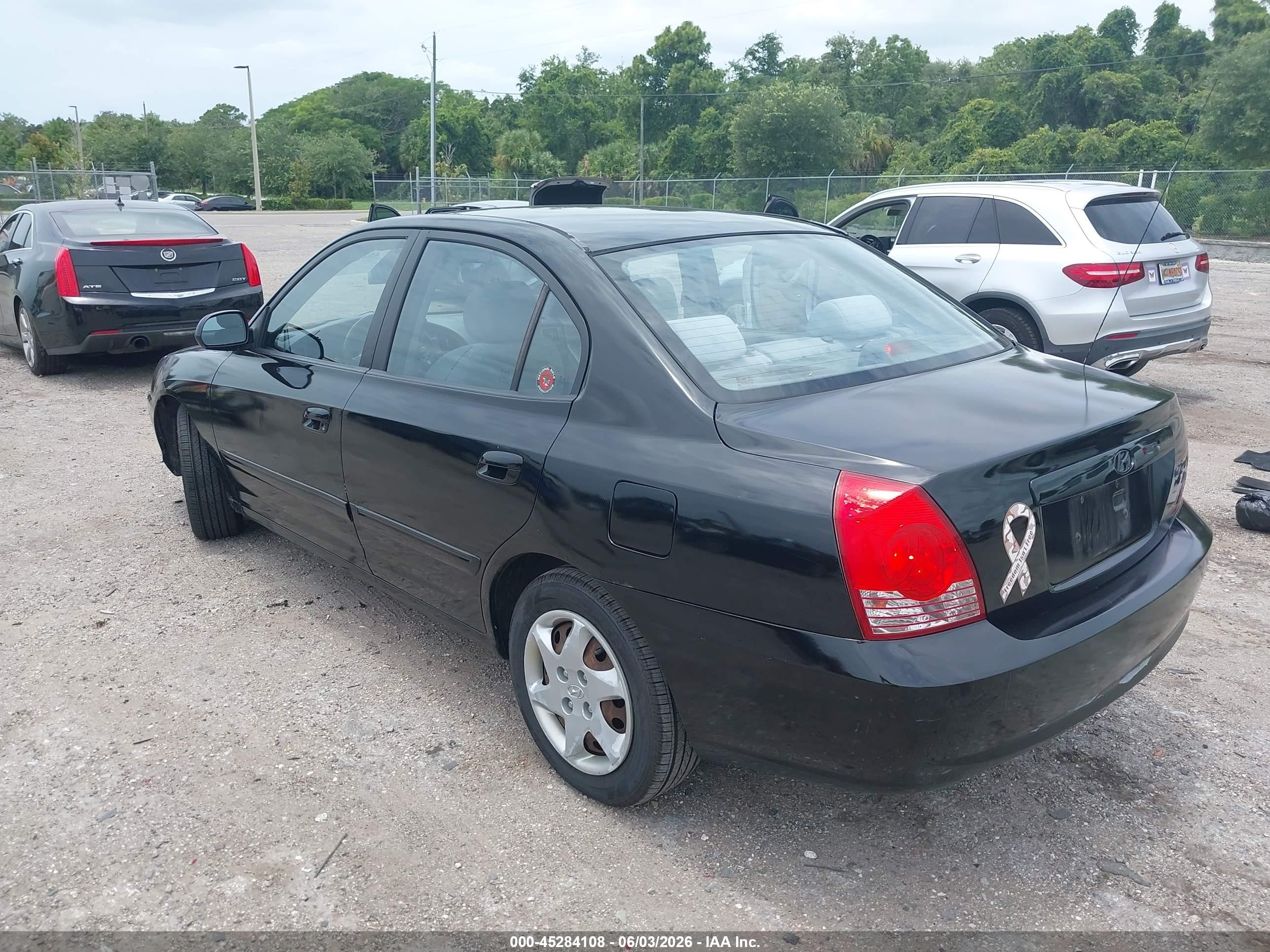 2004 Hyundai Elantra Gls/gt Black vin: KMHDN46D34U755545