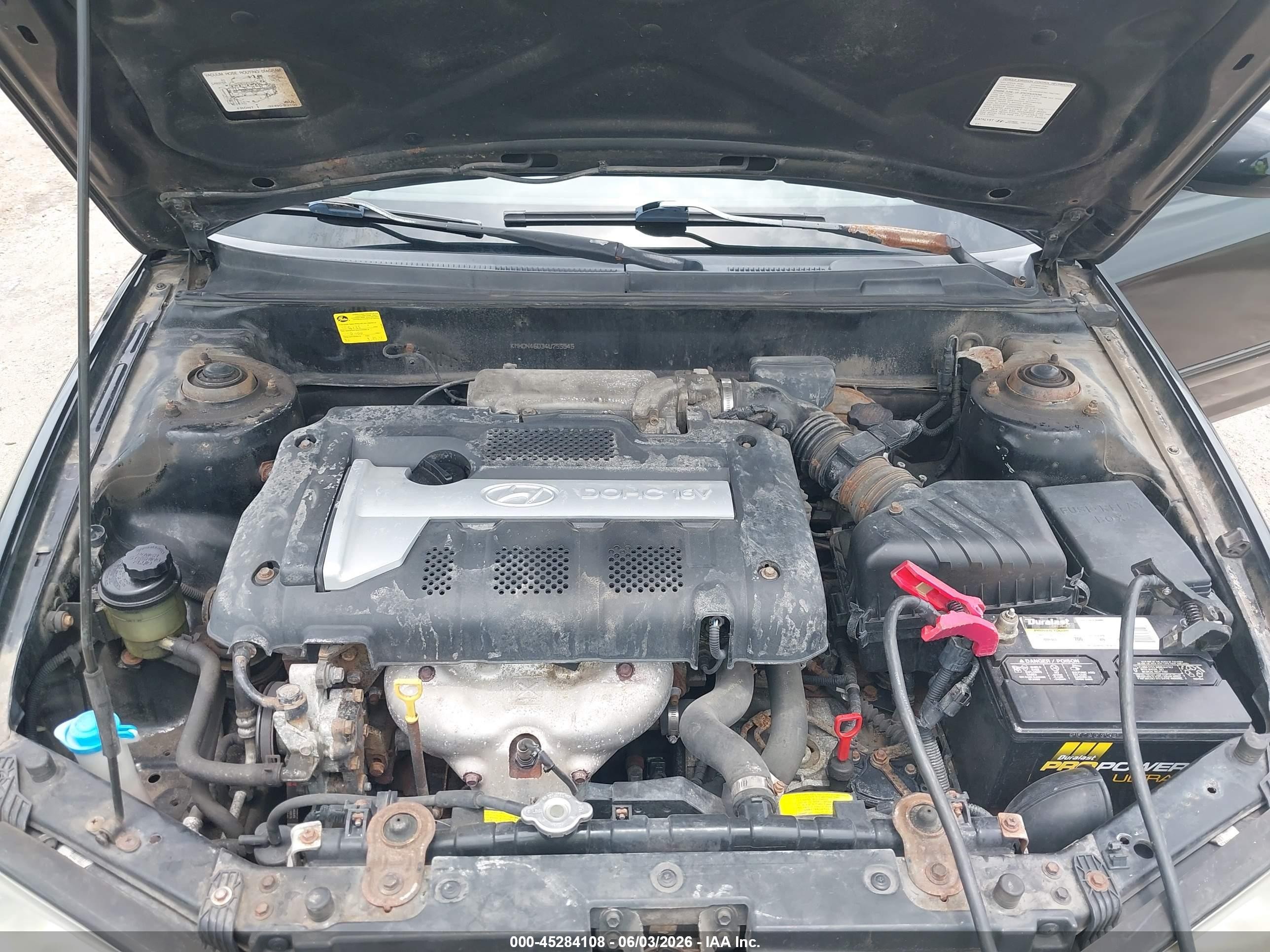 2004 Hyundai Elantra Gls/gt Black vin: KMHDN46D34U755545
