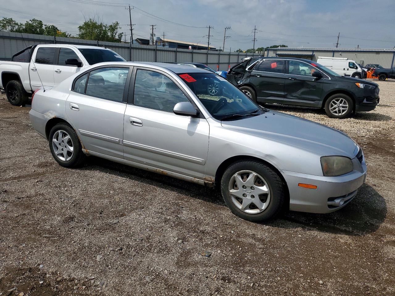 2004 Hyundai Elantra Gls Silver vin: KMHDN46D34U775553