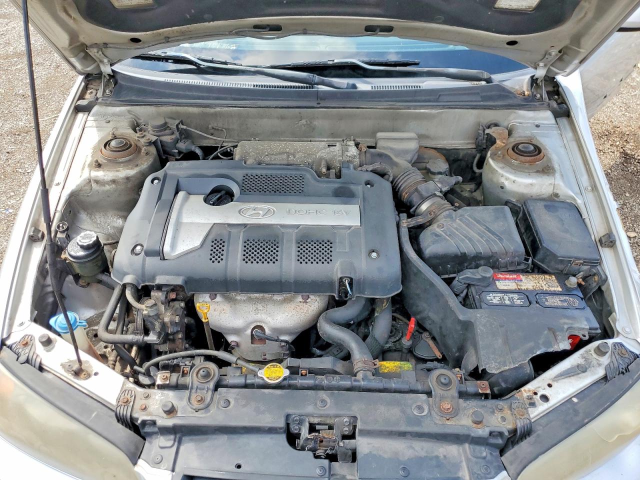 2004 Hyundai Elantra Gls Silver vin: KMHDN46D34U775553
