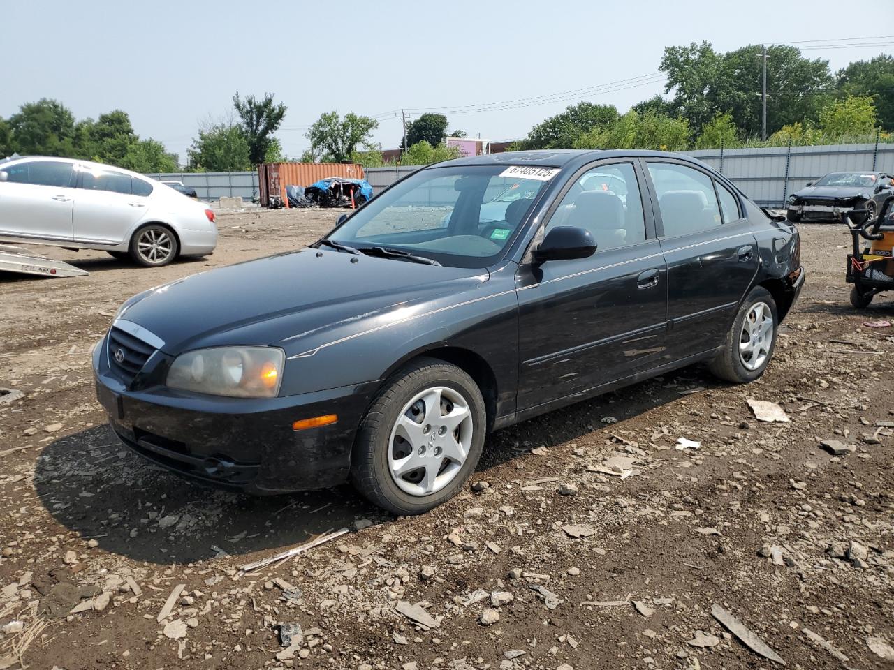 2004 Hyundai Elantra Gls Черный vin: KMHDN46D34U777741