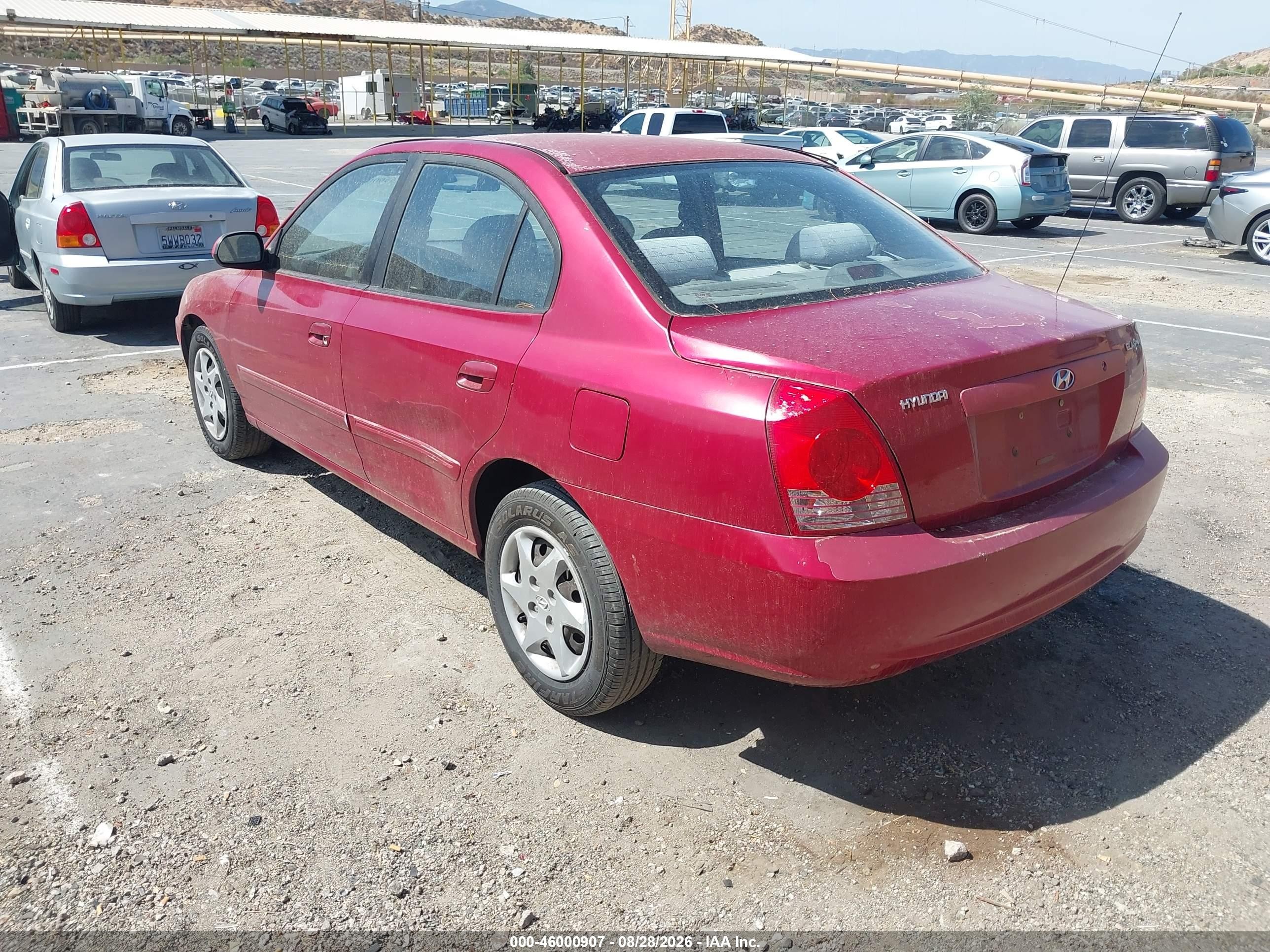 2004 Hyundai Elantra Gls/gt Red vin: KMHDN46D34U777805