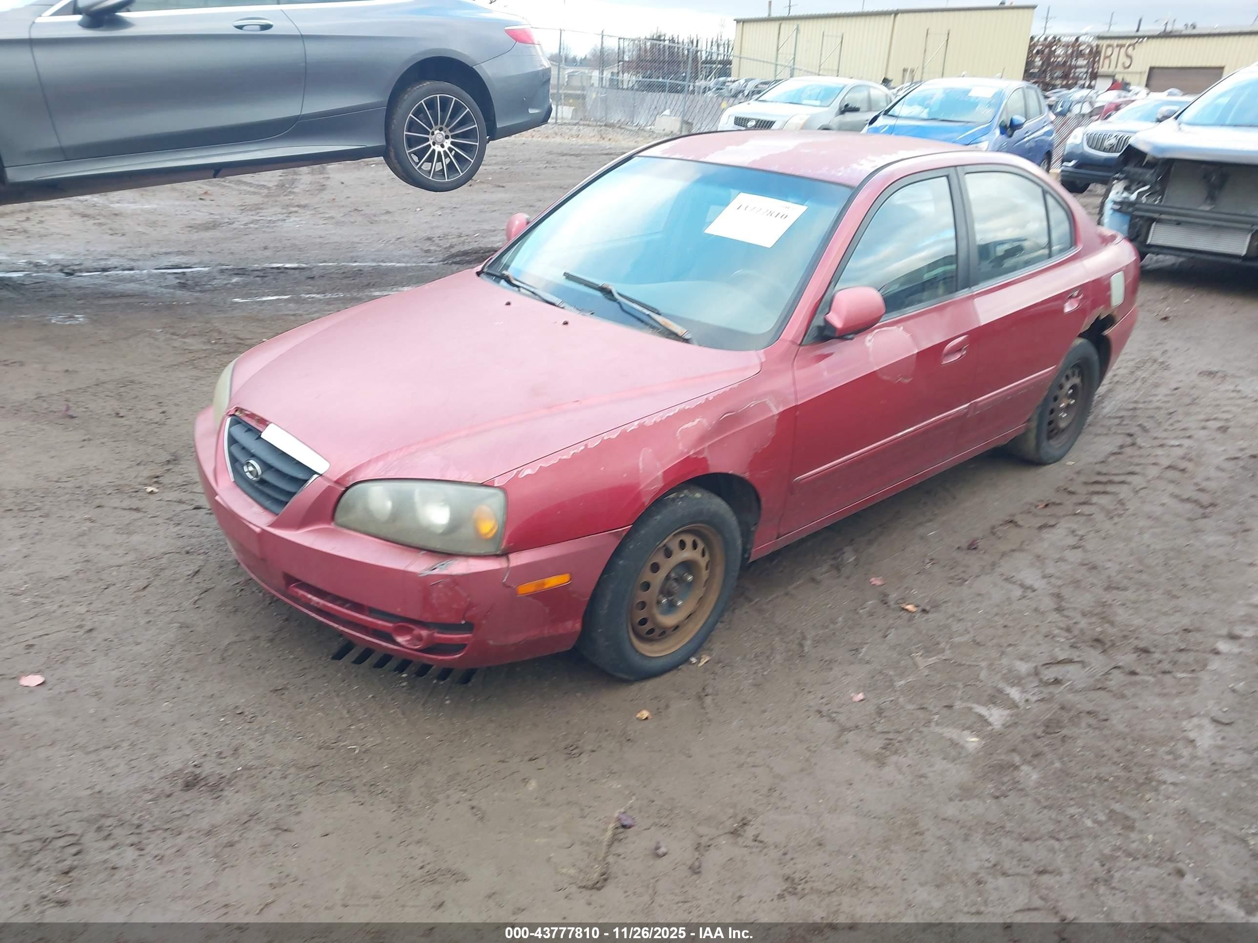 2004 Hyundai Elantra Gls/gt Red vin: KMHDN46D34U846394