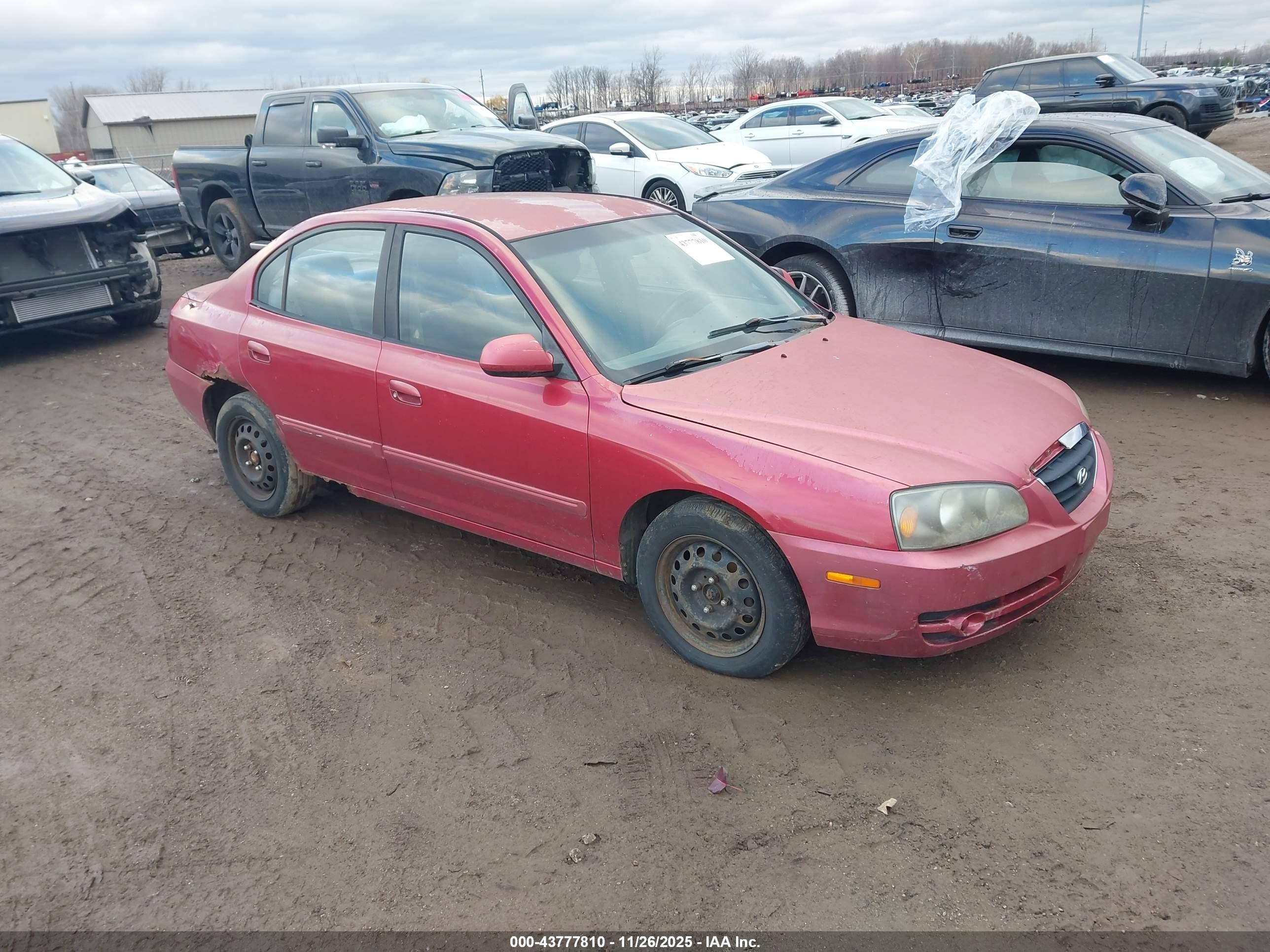 2004 Hyundai Elantra Gls/gt Red vin: KMHDN46D34U846394