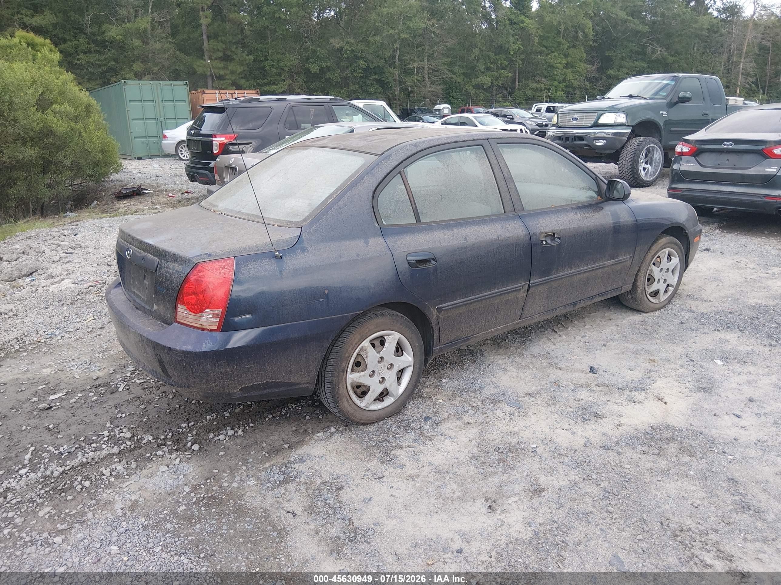 2004 Hyundai Elantra Gls/gt Navy vin: KMHDN46D34U870470