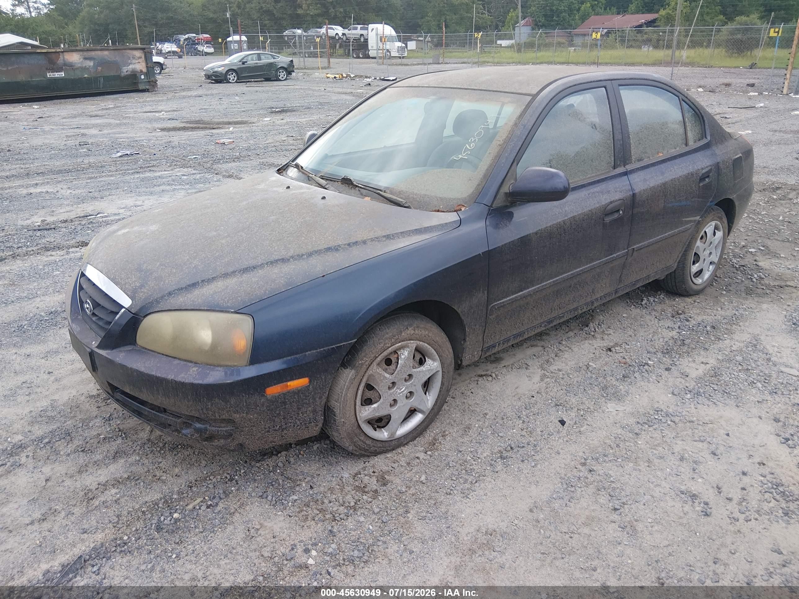 2004 Hyundai Elantra Gls/gt Navy vin: KMHDN46D34U870470