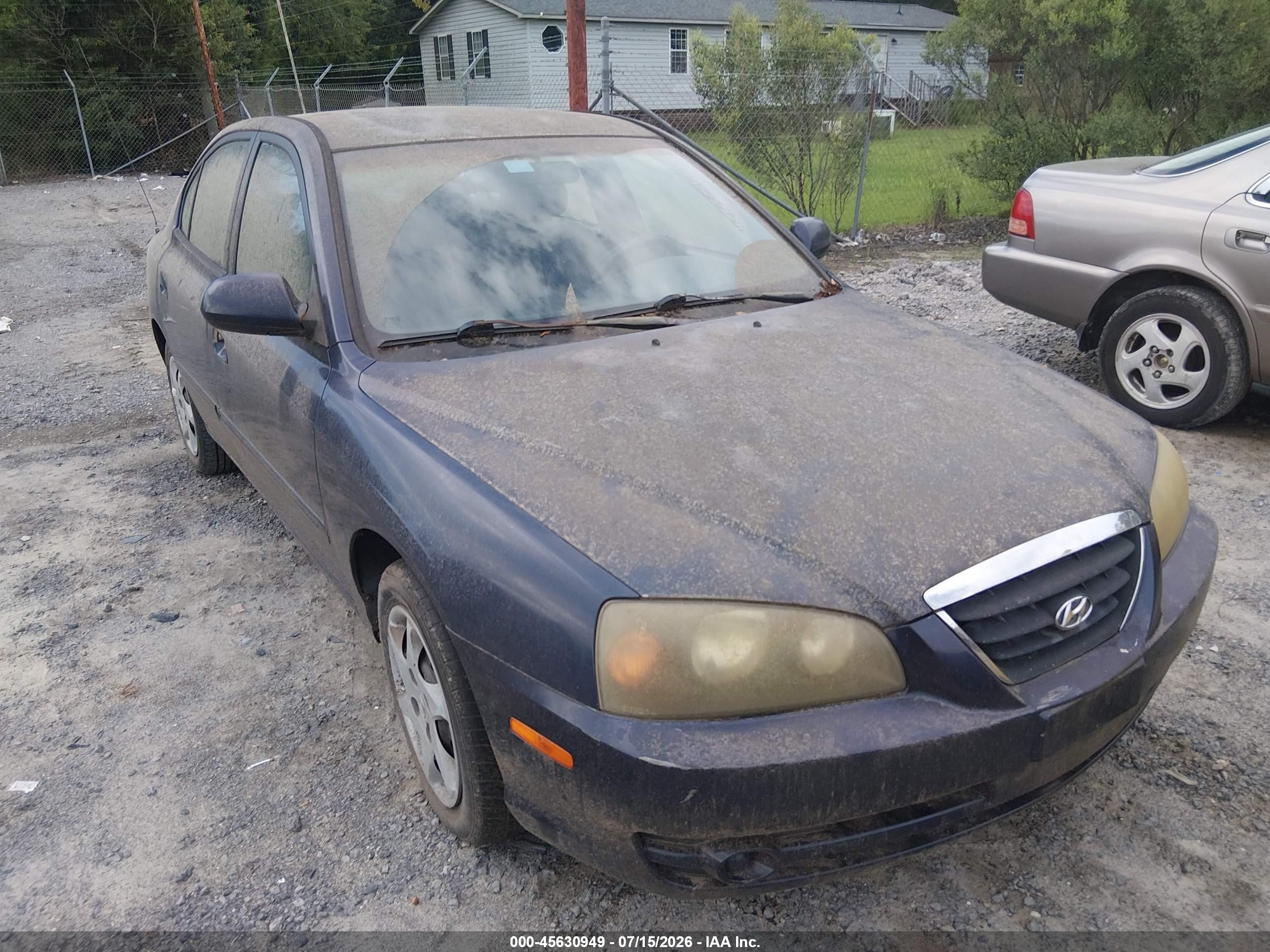 2004 Hyundai Elantra Gls/gt Navy vin: KMHDN46D34U870470