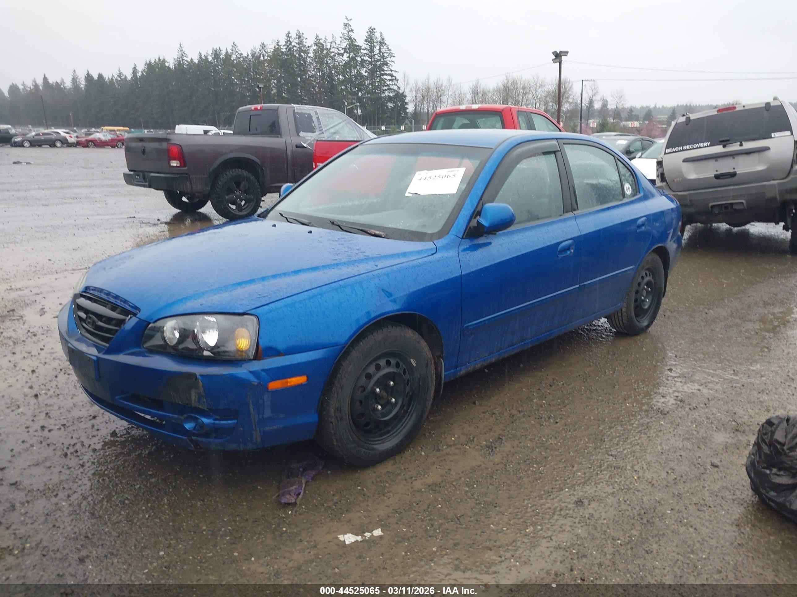 2004 Hyundai Elantra Gls/gt Blue vin: KMHDN46D34U921272