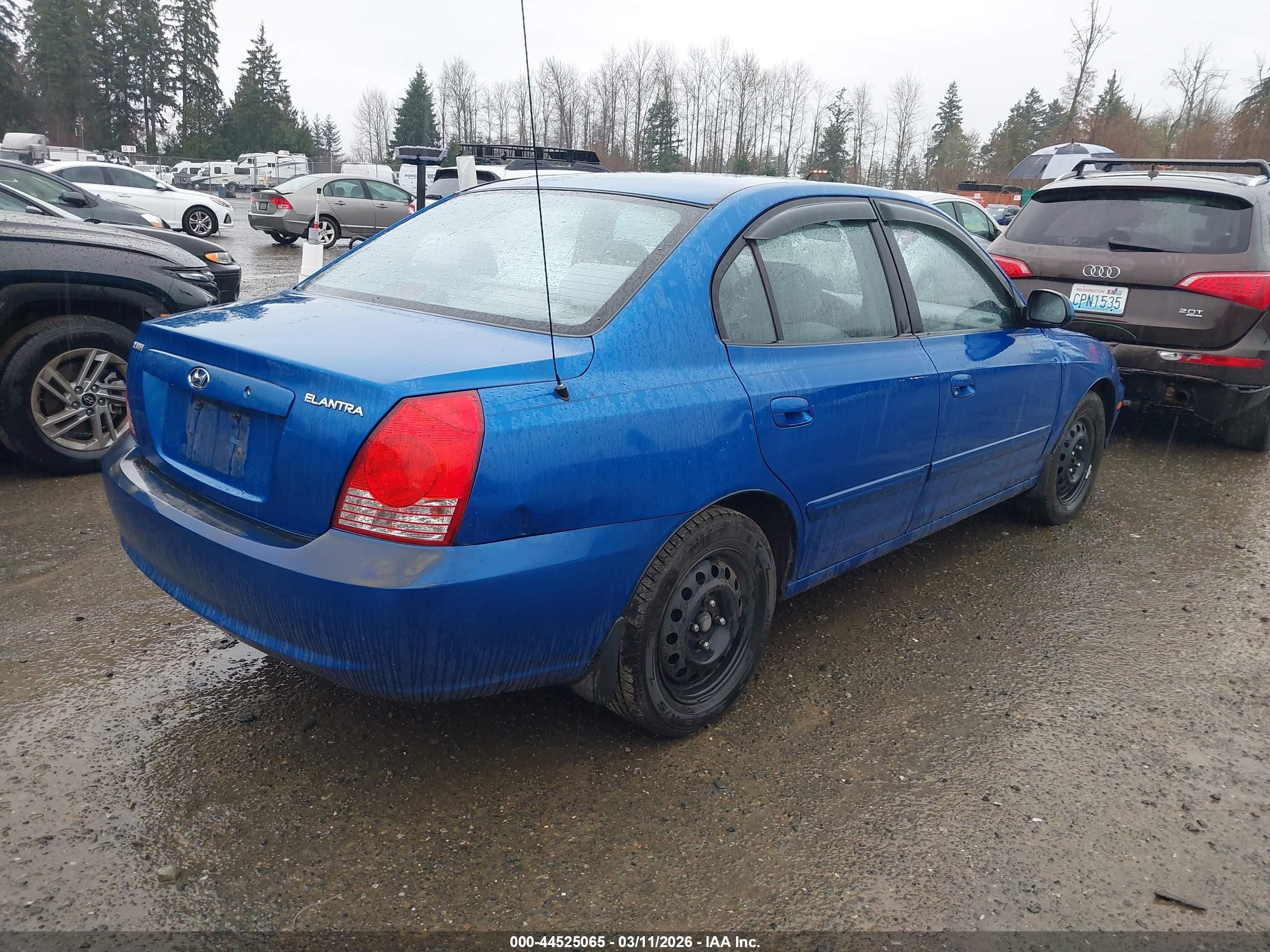 2004 Hyundai Elantra Gls/gt Blue vin: KMHDN46D34U921272